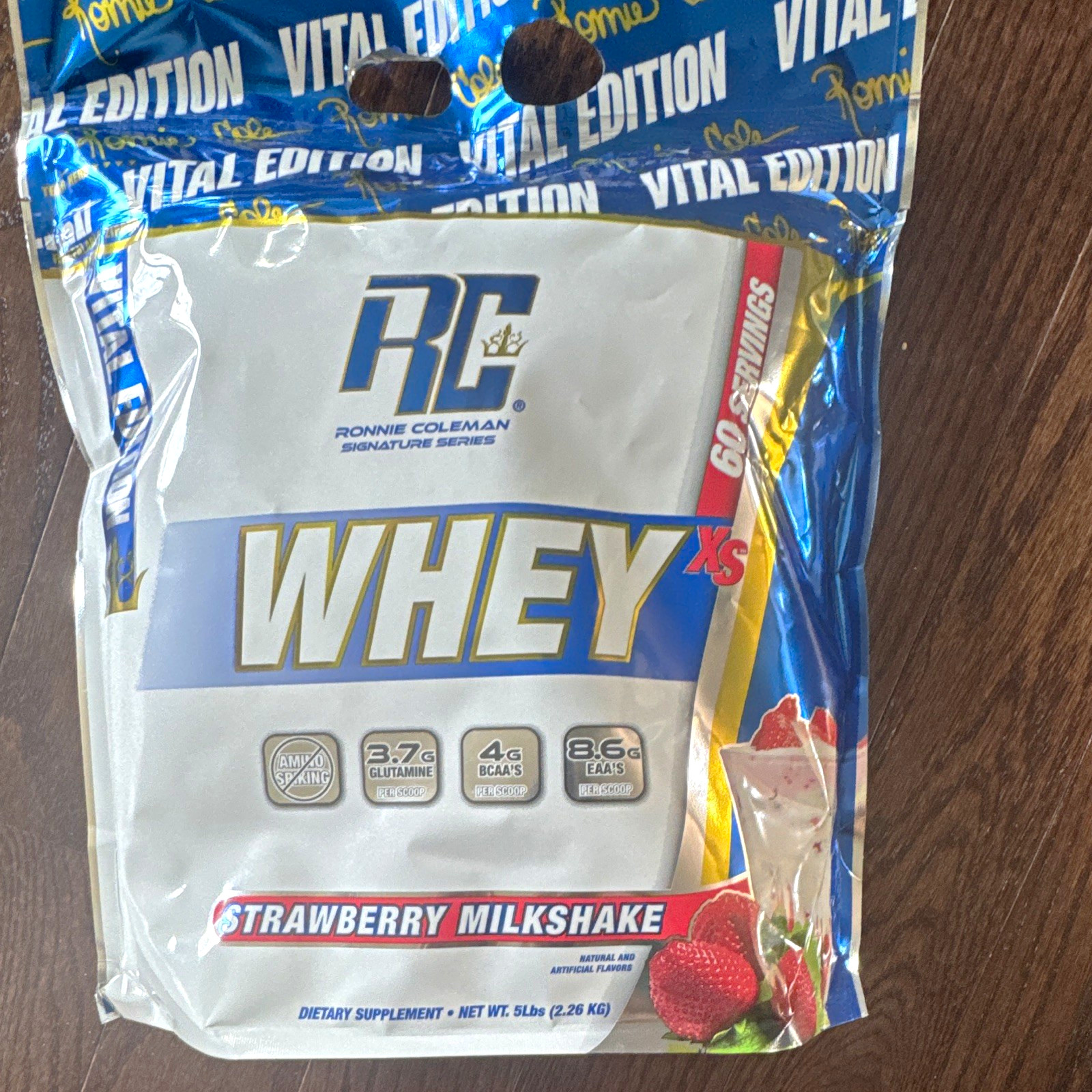 Ronnie Coleman Signature Series Whey XS Amino Spiking Free Strawberry 5lb