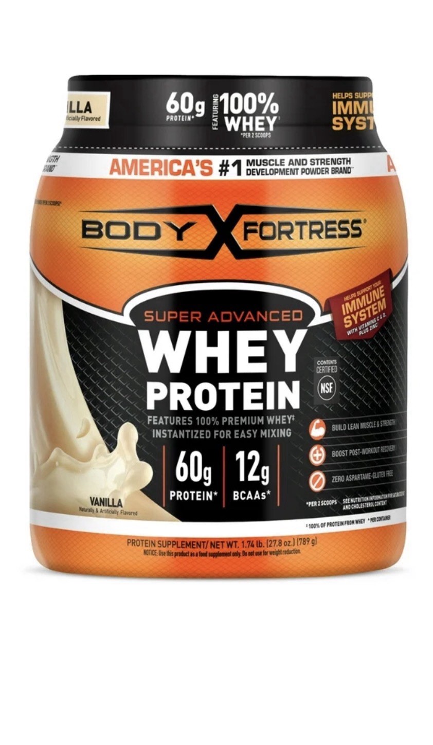 Body Fortress Whey Protein Vanilla 1.74lb 60g Protein
