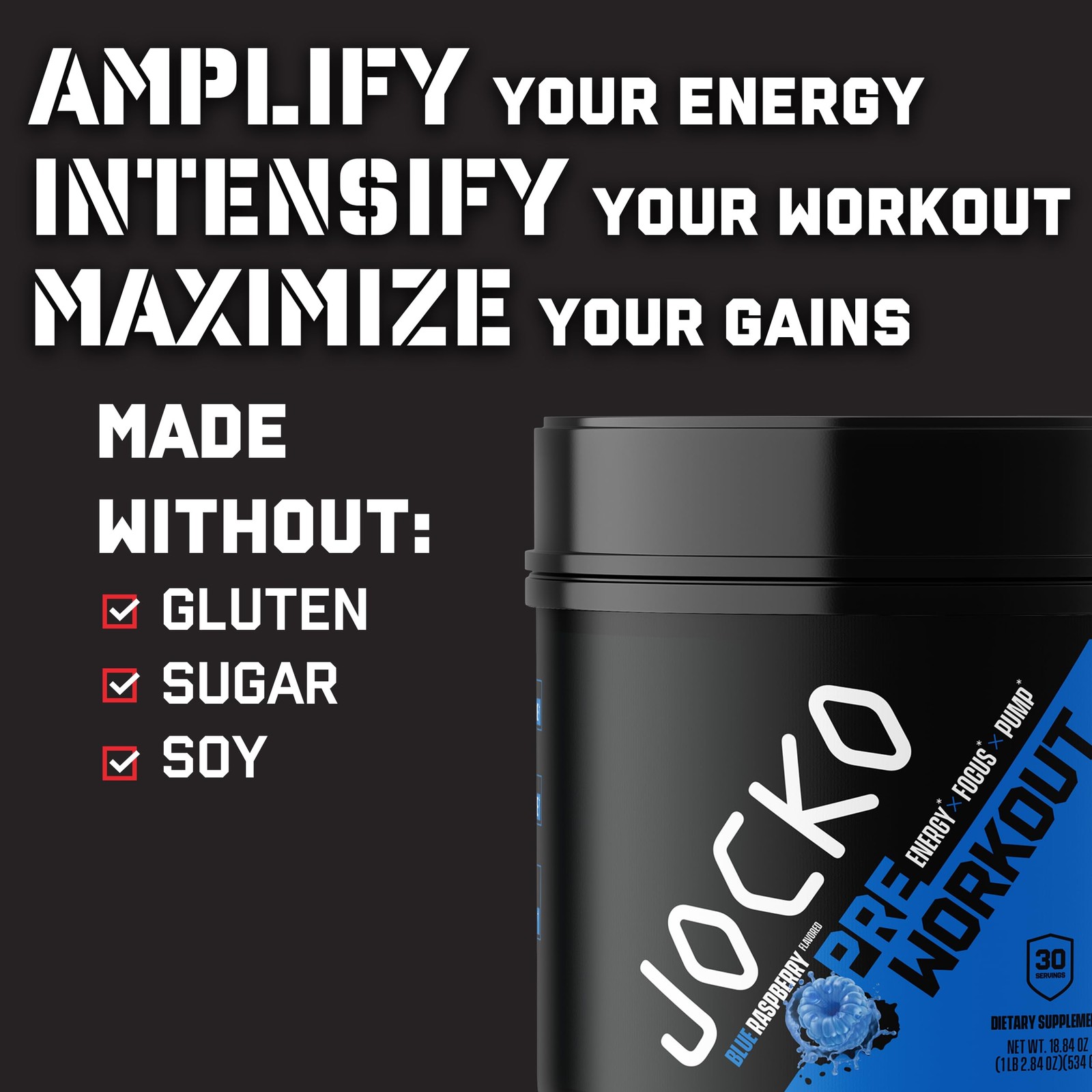 Jocko Fuel Ultimate Pre Workout Powder – Pre-Workout 1.14 Pound (Pack of 1)