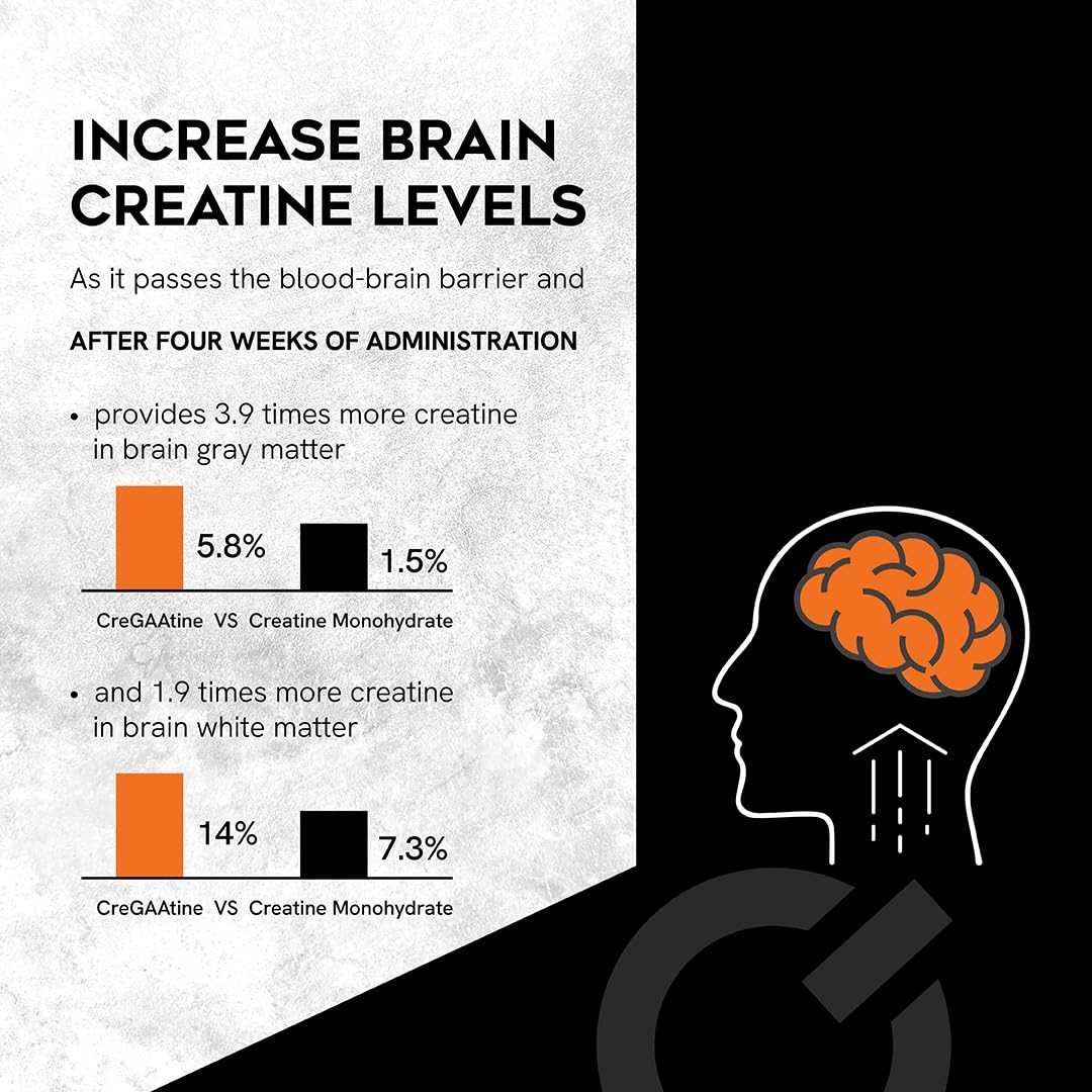 CreGAAtine Creatine Monohydrate + GAA 60 Sachets 30 Servings Strength Focus