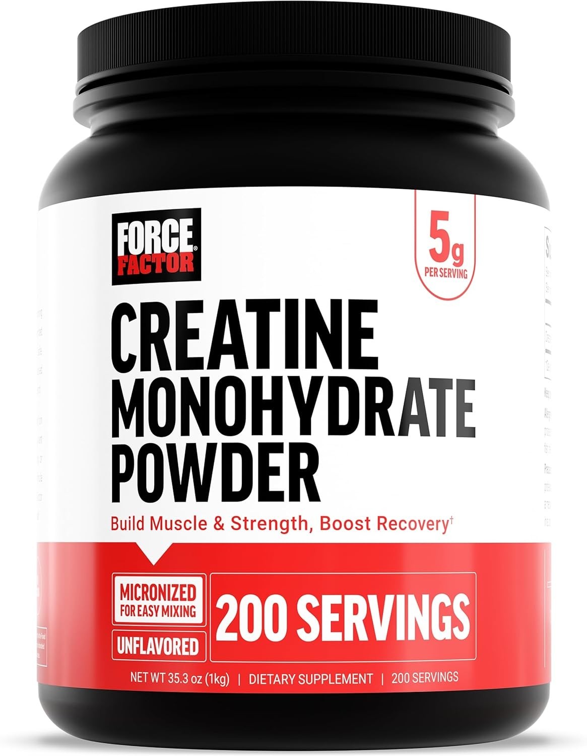 Creatine Monohydrate Powder – 200 Servings, 5g Dose for Muscle & Cognitive He…