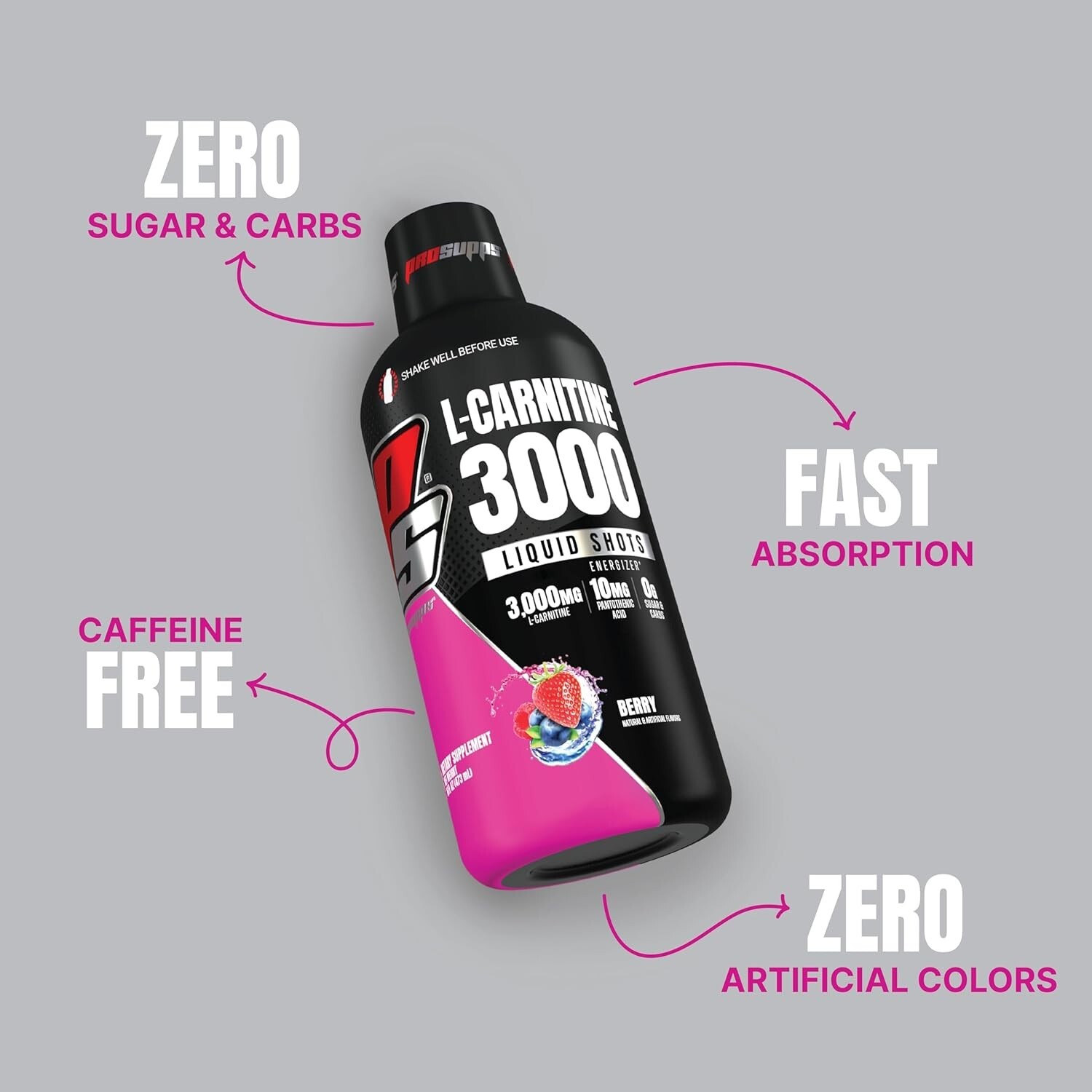 ProSupps L-Carnitine 3000 Liquid Fat Burner, Stimulant Free Metabolic Enhancer