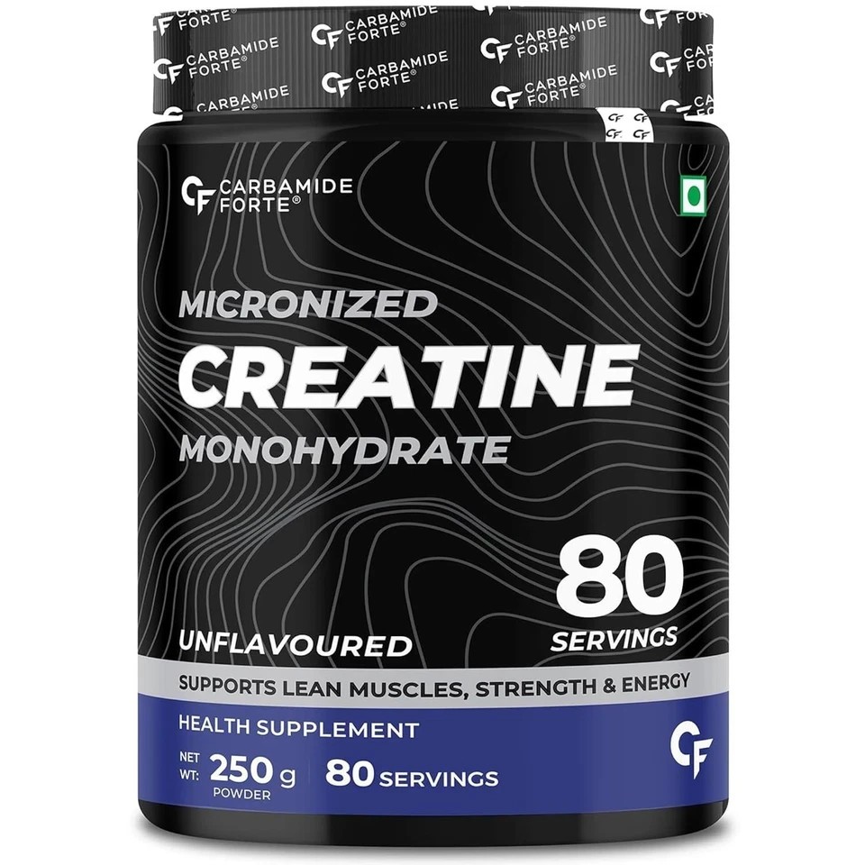 Creatine Mono Hydrate Powder | 250gm Unflavoured 80 Servings (Pack of 3)