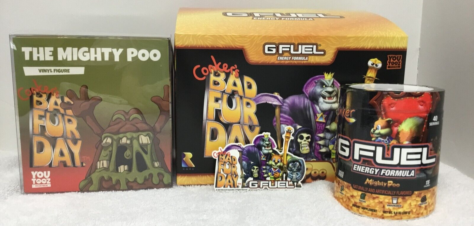 GFUEL – *NEW* Limited Edition Conker’s Bad Fur Day: Mighty Poo Collectors Box