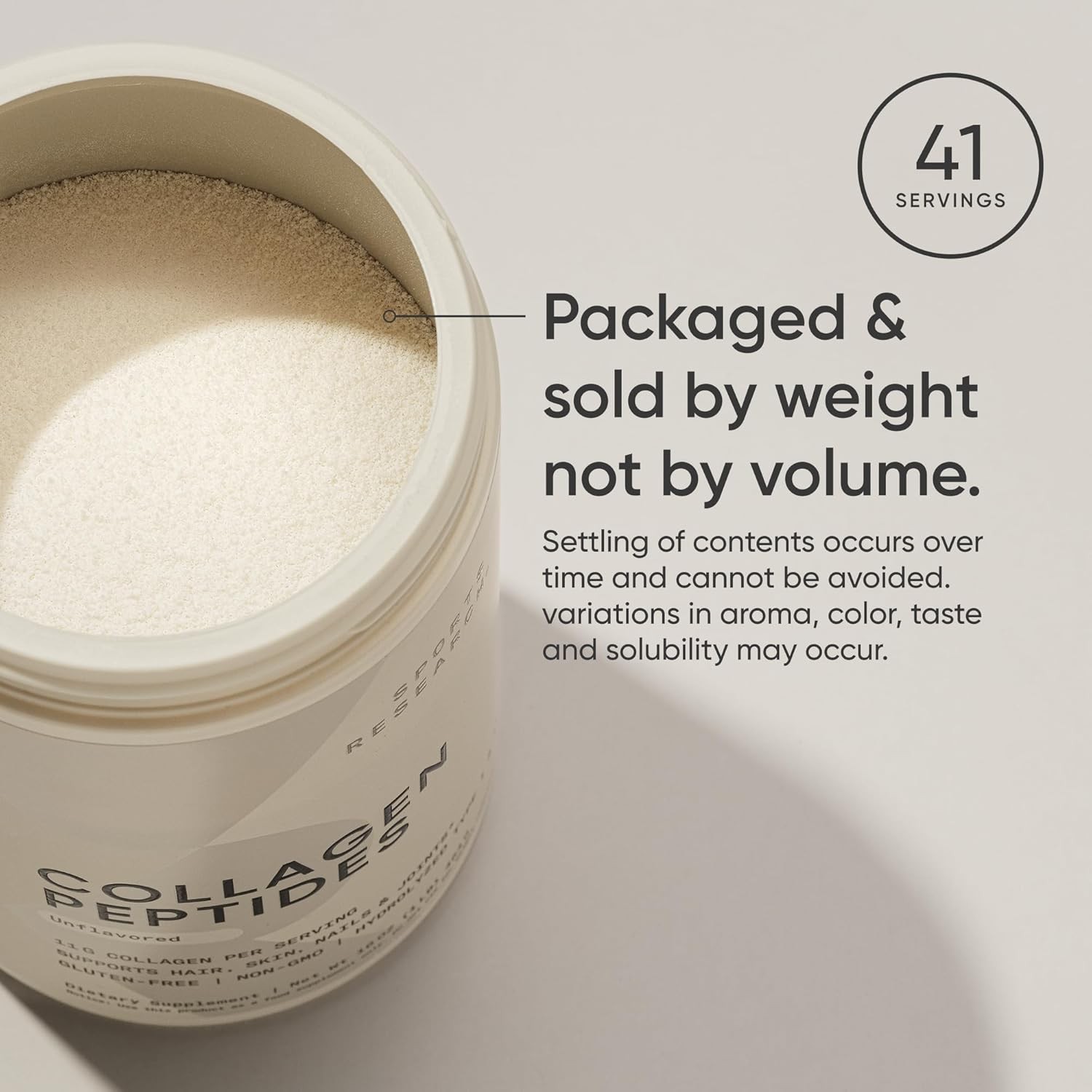 Sports Research Collagen Peptides – Hydrolyzed Type 1 & 3 Collagen Powder Protei