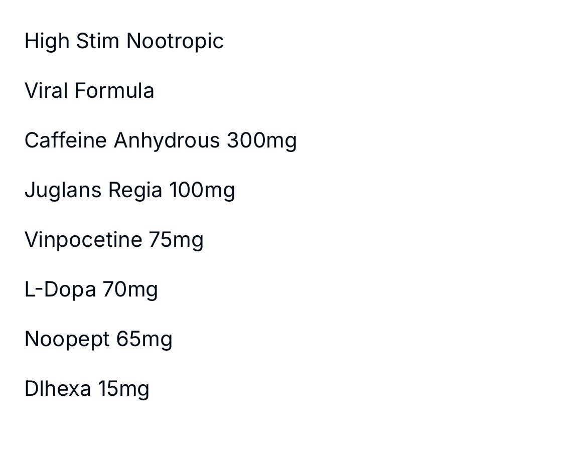 CRANIAL MORPH Nootropic Psychedelic Pharma High Stim