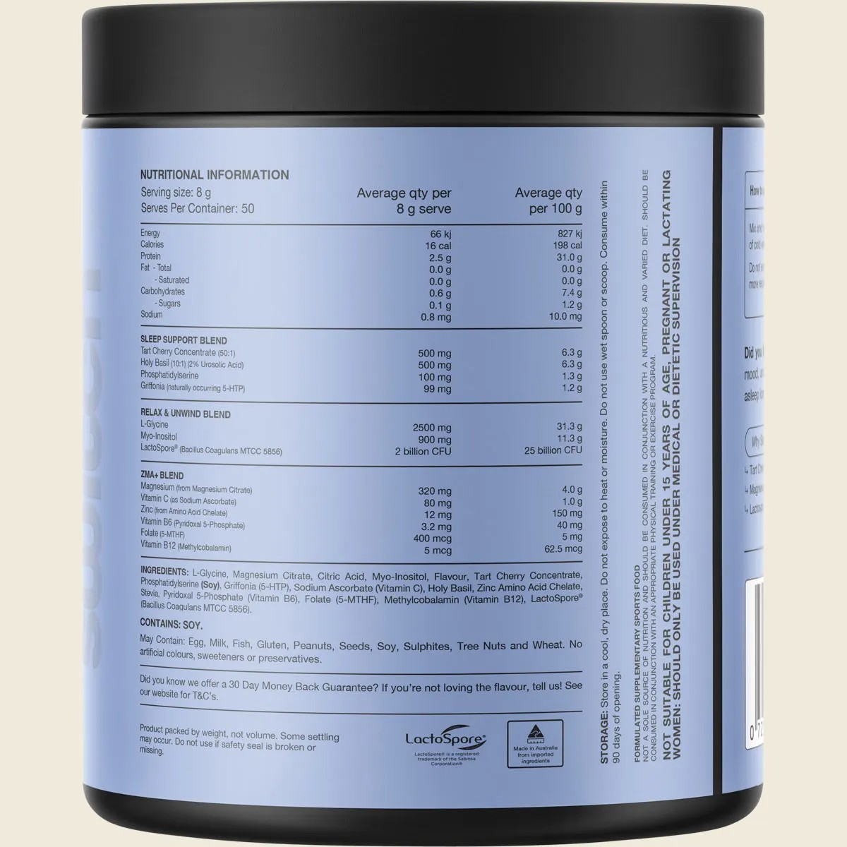 Switch Nutrition Sleep+ Strawberry Pineapple 400g Magnesium, relaxation & Sleep