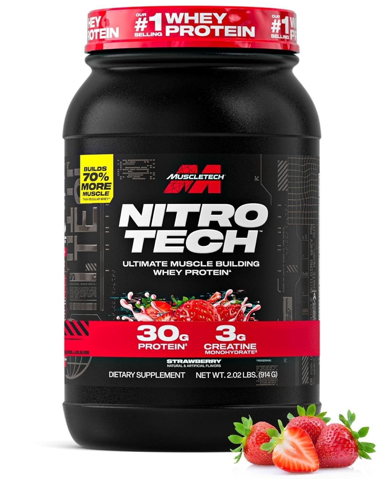 MuscleTech Nitro-Tech Whey Protein Powder Vanilla Cream 2.2 lb