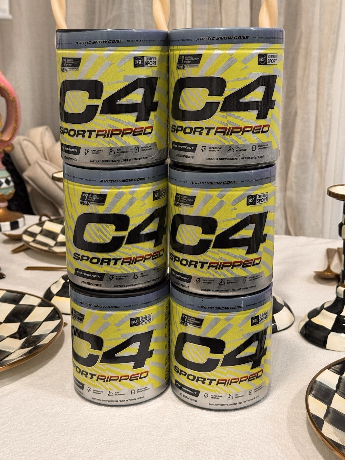 Cellucor C4 Ripped Sport Pre Workout Powder 20 Serv – Artic Snow Cone, Exp 09/27