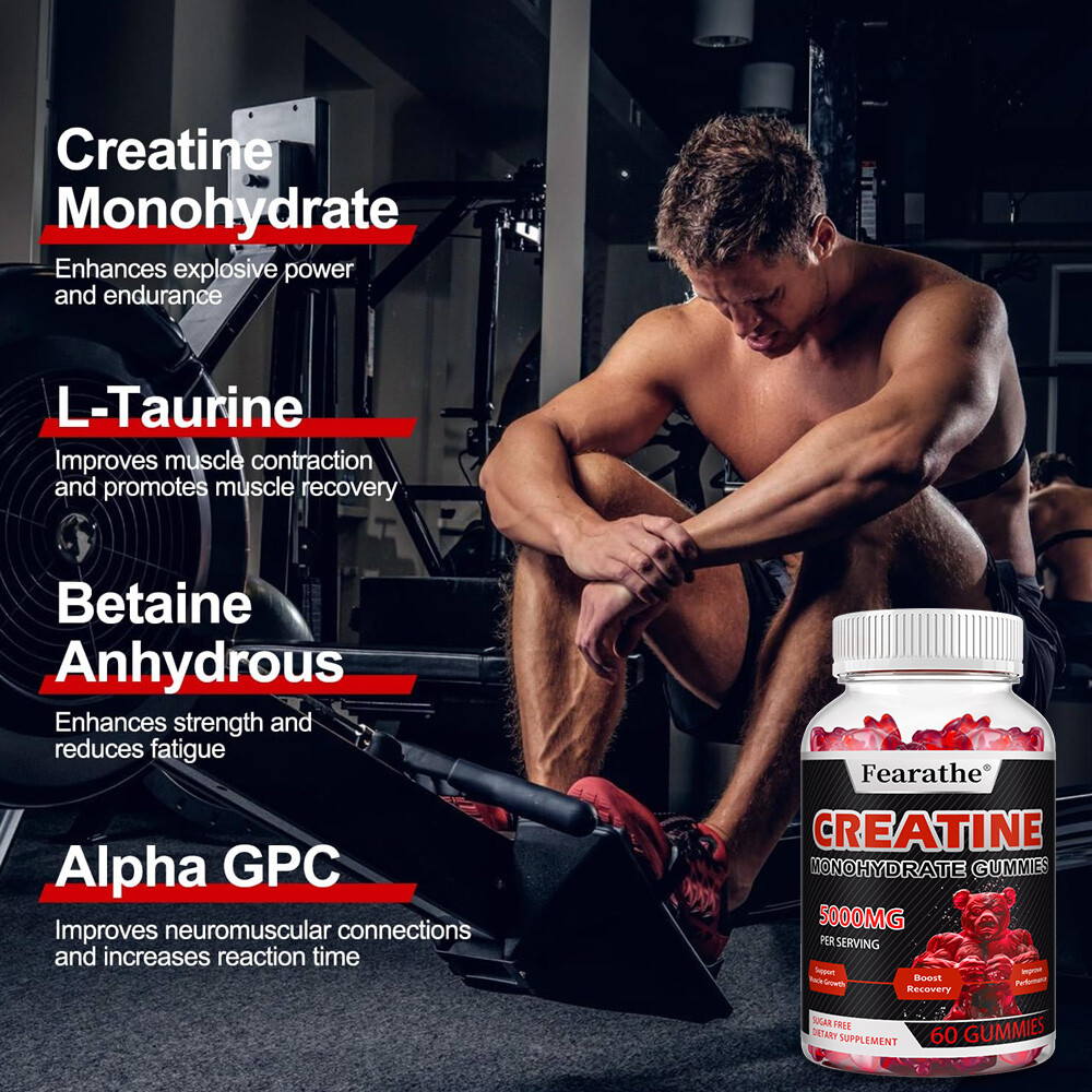 Creatine Monohydrate 5000 Mg Promotes Muscle Growth And Recovery 60Gummies