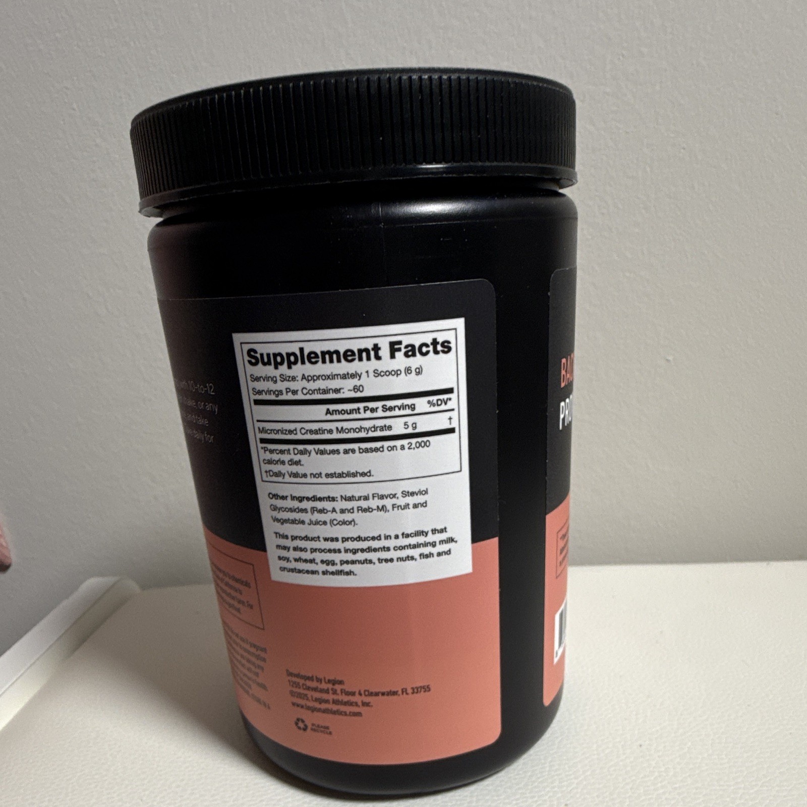 Legion Micronized Creatine Monohydrate Powder Fruit Punch 300g Naturally Sweet