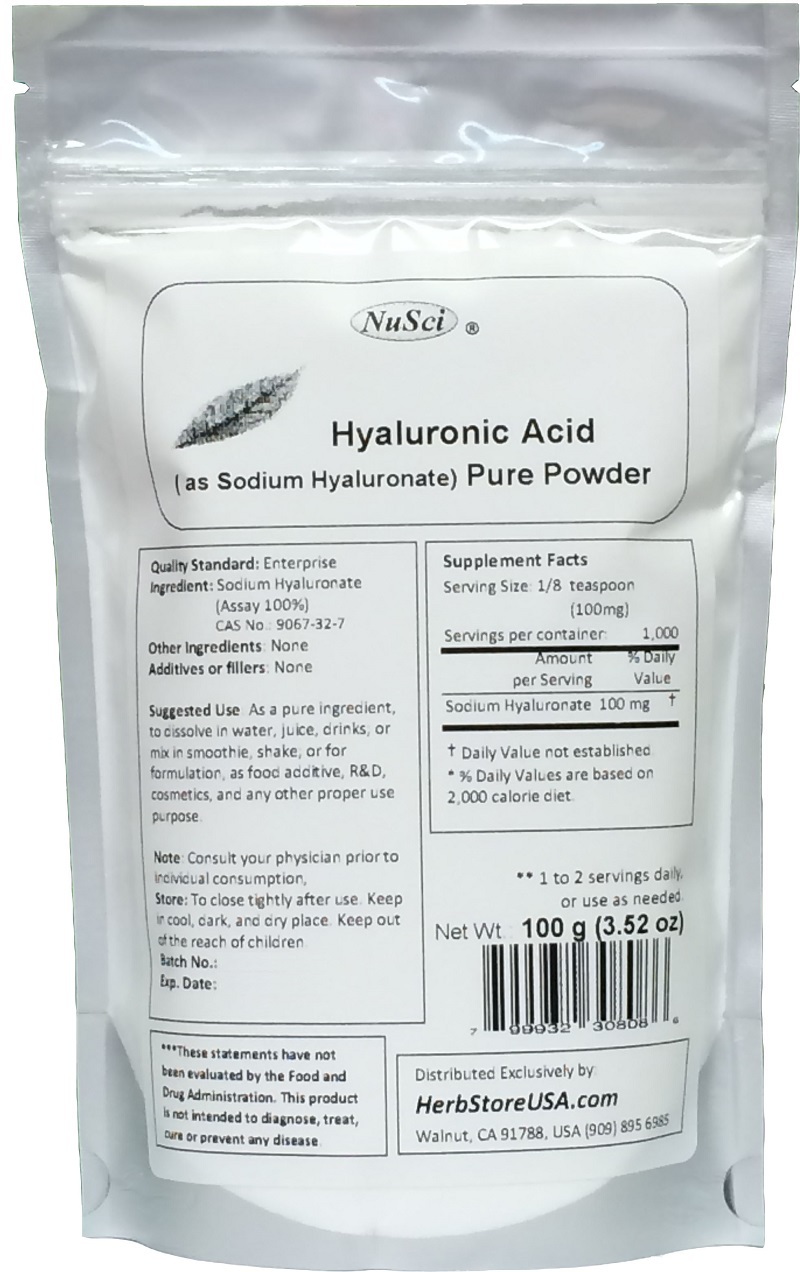 Hyaluronic Acid Powder pure 25g Sodium Hyaluronate anti wrinkle