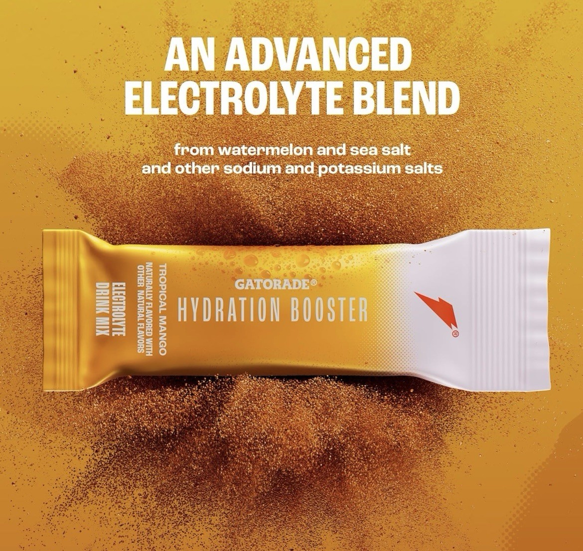Gatorade Hydration Booster Tropical Mango Electrolyte Drink Mix, 6 Packets