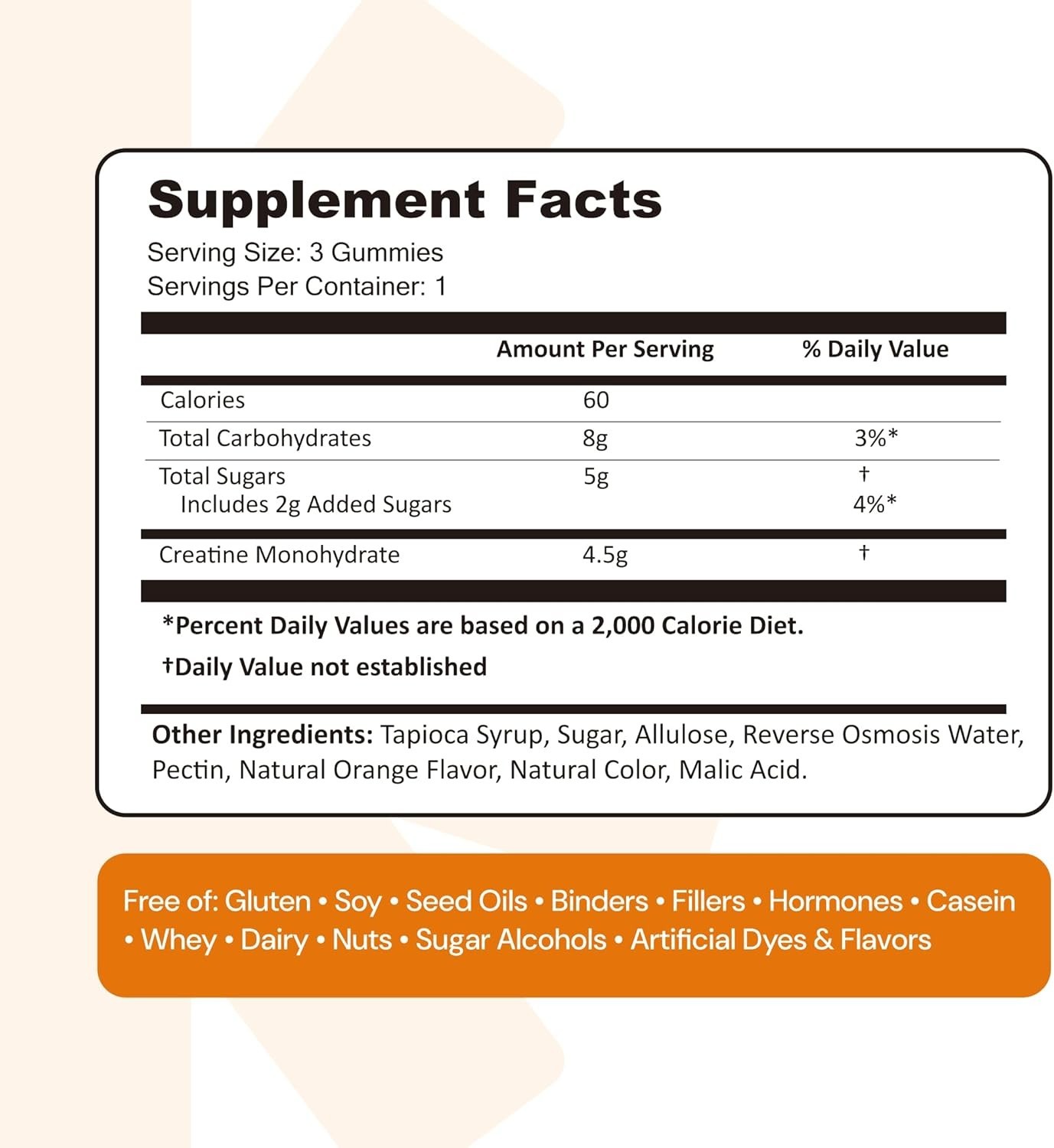 Non-Melting Creatine Gummies – 1.5g of Muscle Growth Power in Every Bite