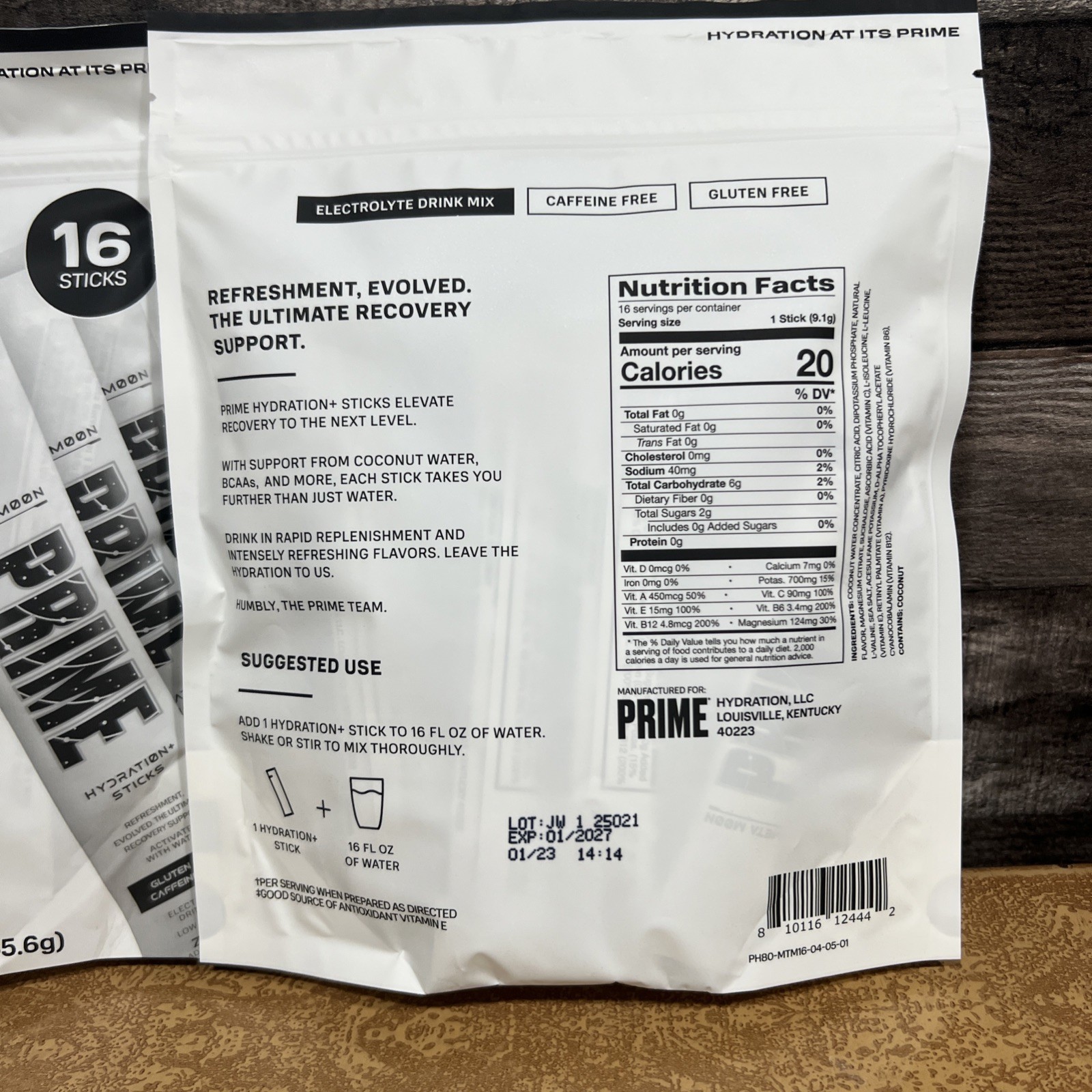 Prime Hydration Sticks Meta Moon Flavor 32 Sticks Total 2 Bags Exp. 1/2027 New