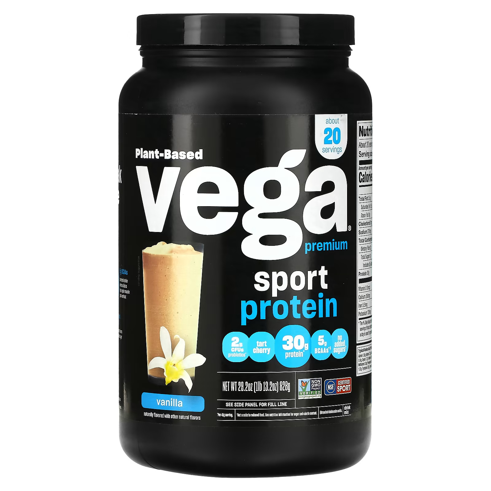 2 X Vega, Sport, Premium Protein, Vanilla, 29.2 oz (828 g)
