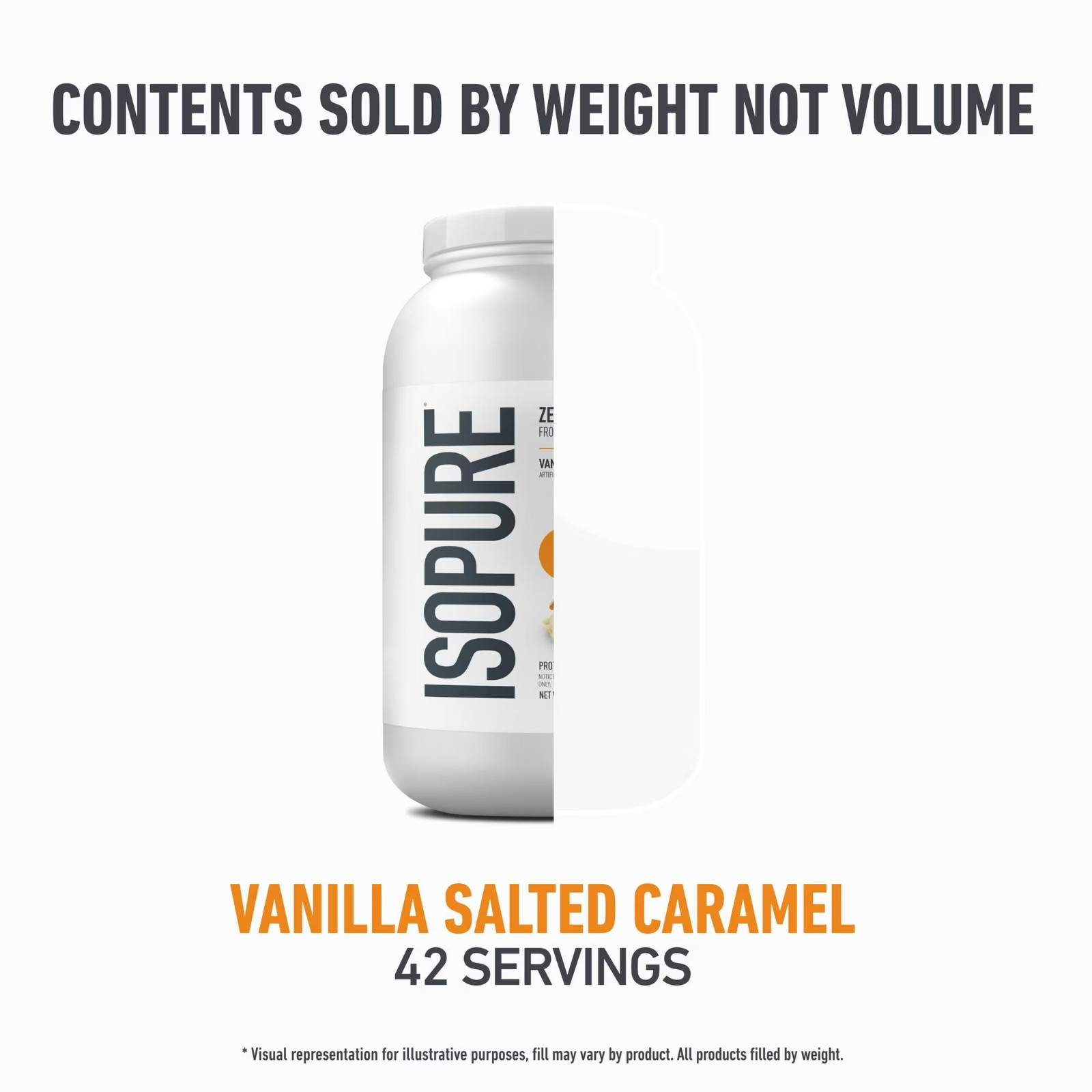 Isopure Zero Carb Whey Protein Isolate Vanilla Salted Caramel 3 lb 25g Protein