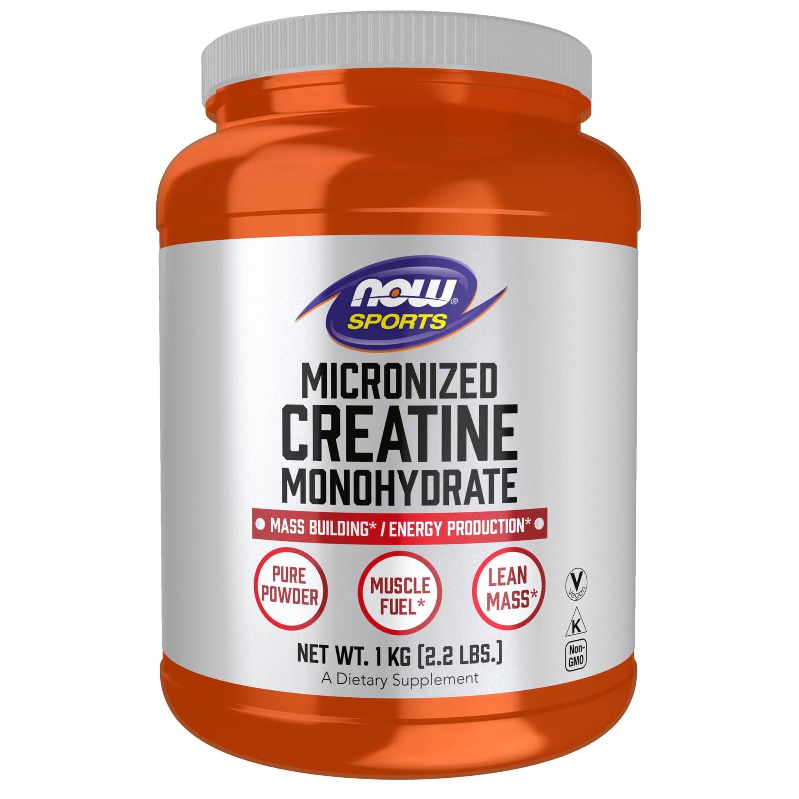 Now Sports, Micronized Creatine Powder, 2 Ounce (Pack of 1), White/Cream