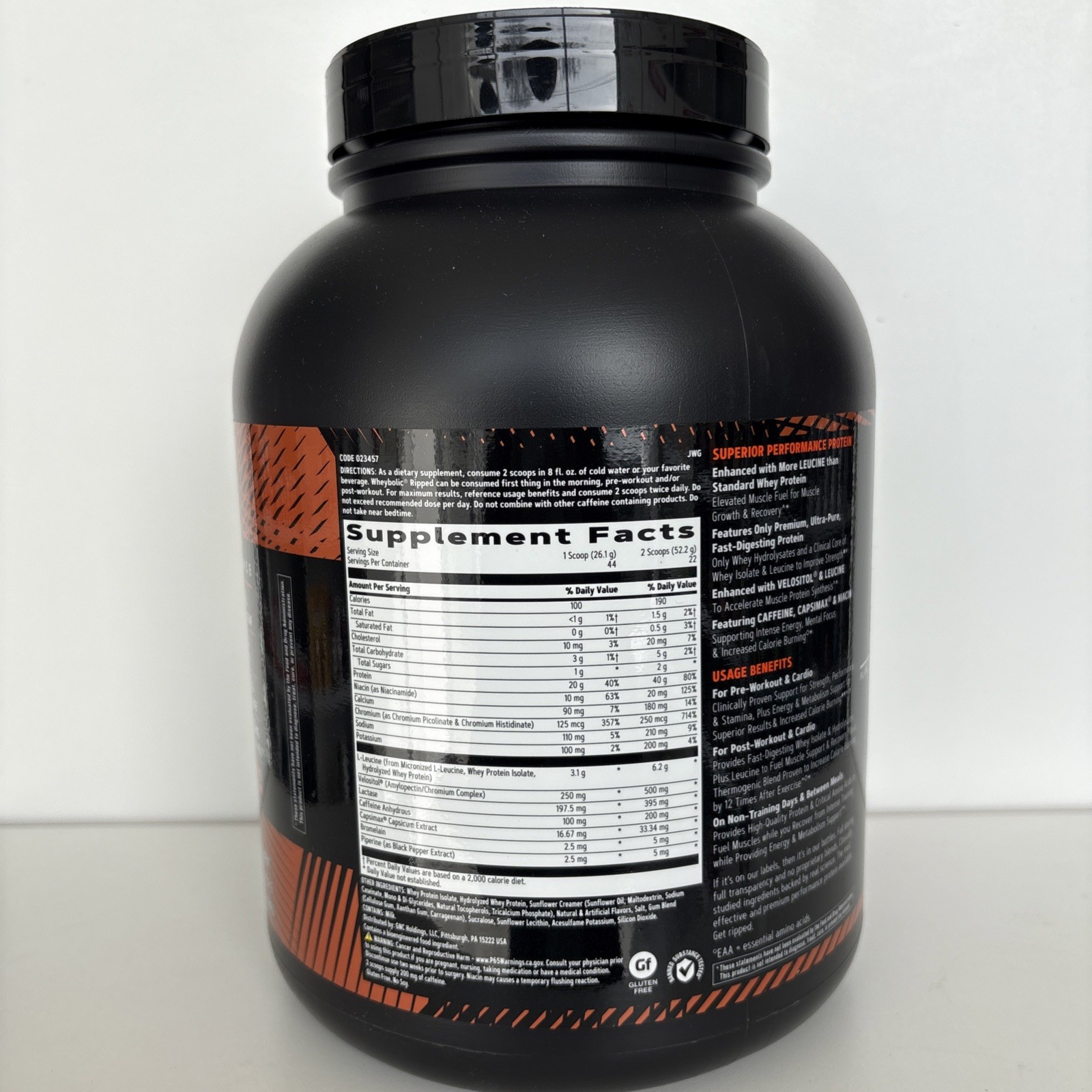 GNC Amp Wheybolic Whey Protein Isolate 2.7 22 Servings Classic vanilla.EXP 12/27