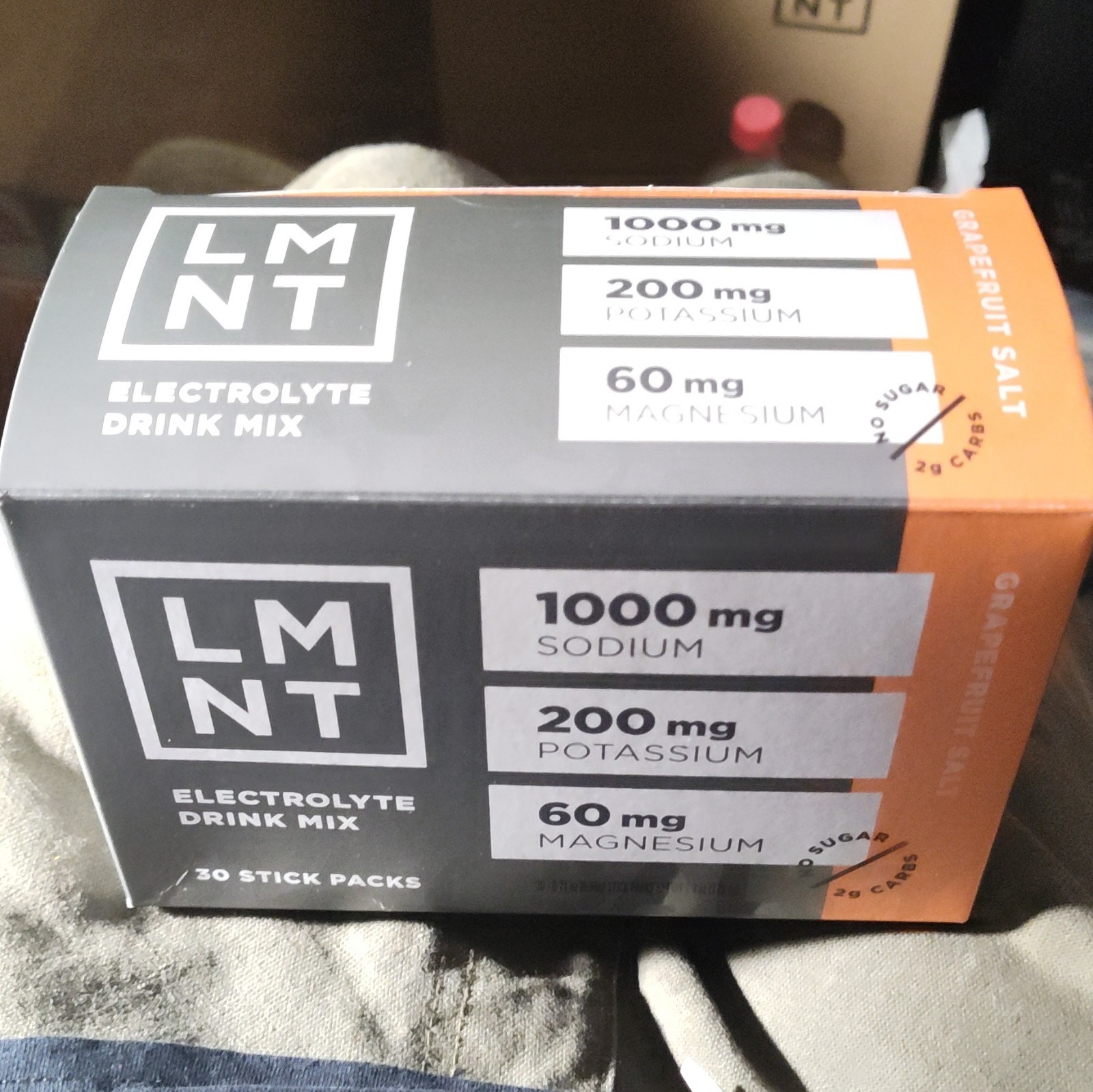 LMNT Grapefruit Salt Electrolyte Drink Mix Zero Sugar 30 Stick Packs 6g