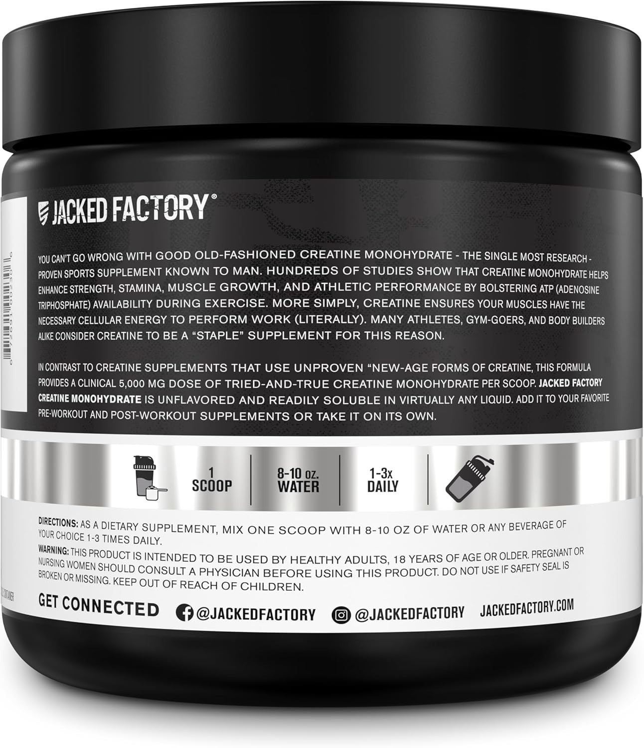 Creatine Monohydrate Powder 150g, Muscle Growth, Increased Strength 30 Servings.
