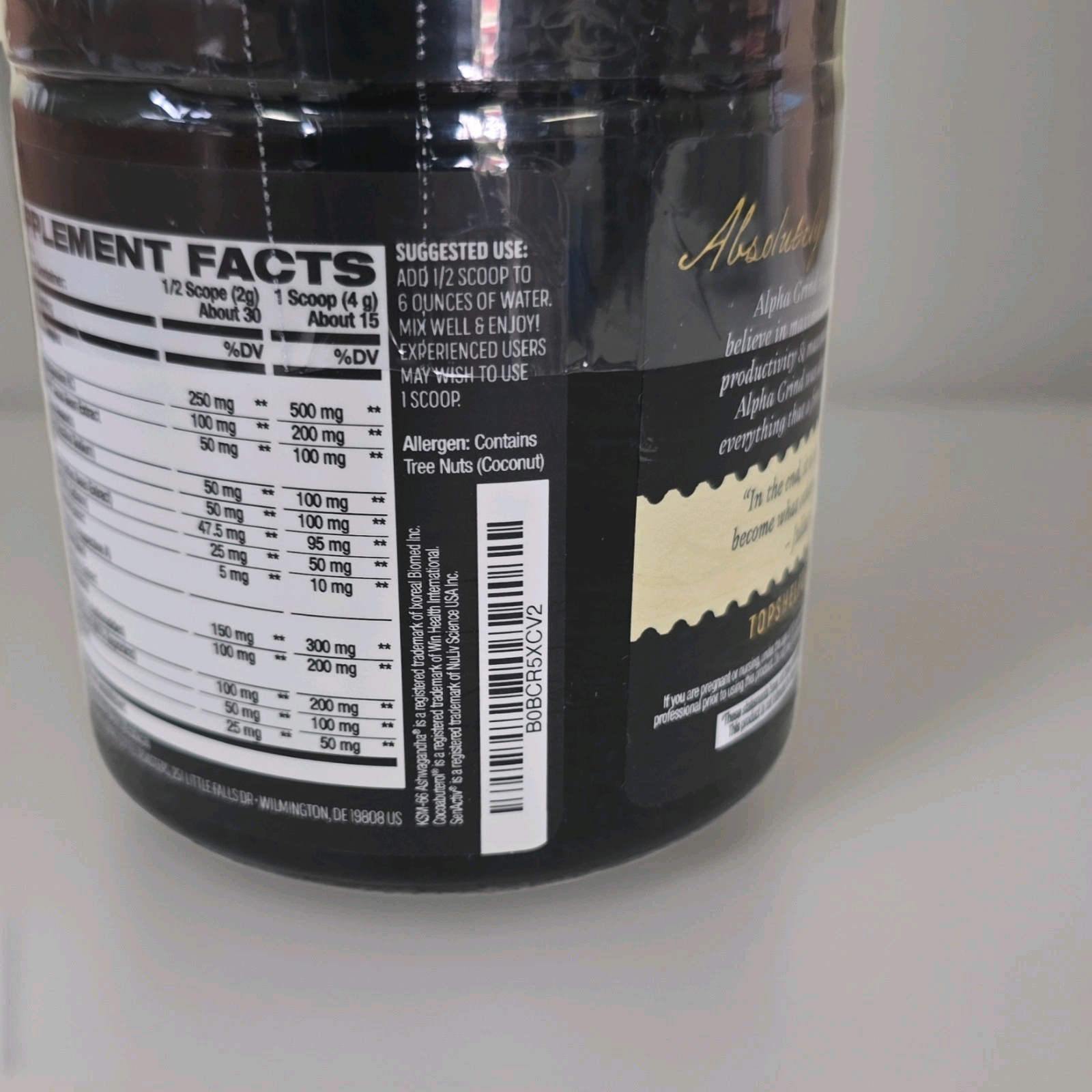 Alpha Grind Energy Supplement Powder 100% Arabica coffee + RAW Ingredients