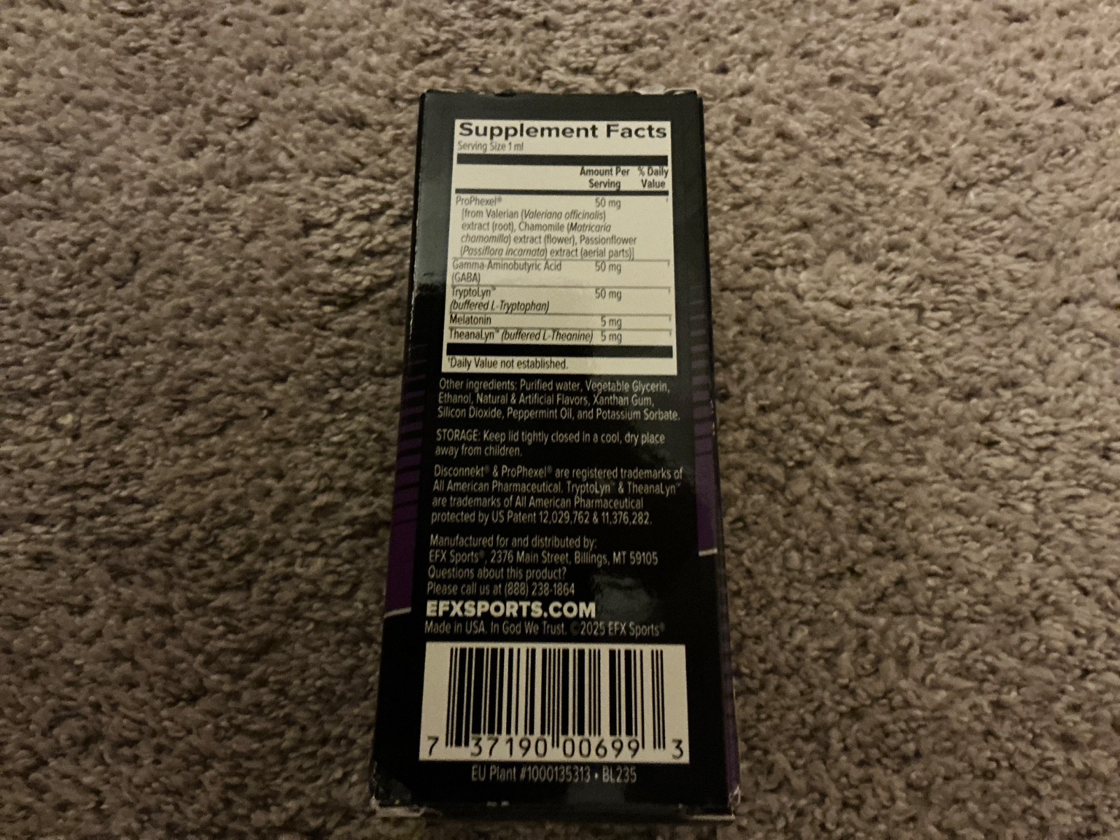 EFX Sports DISCONNEKT supplement brand new and sealed