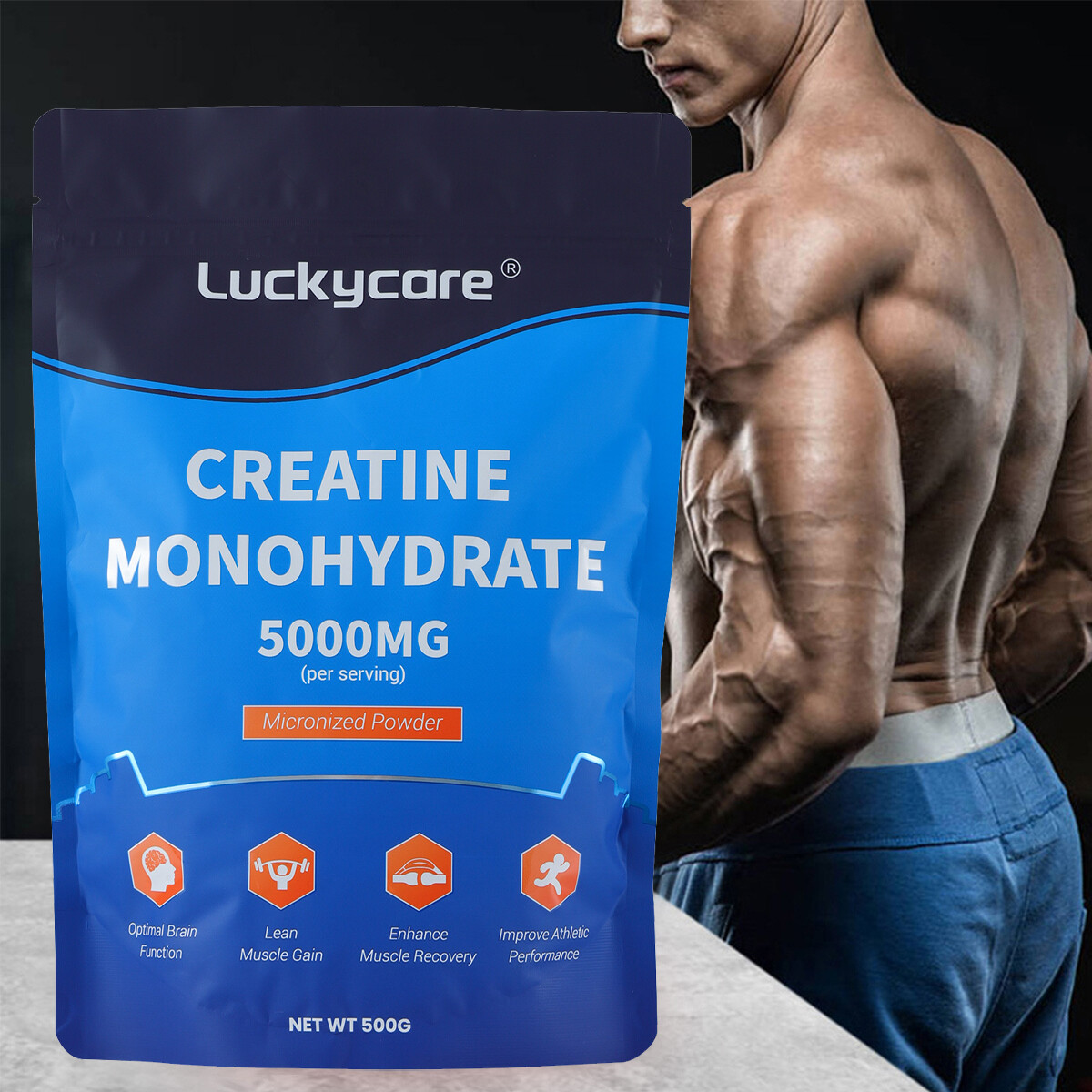 500g Micronized Creatine Monohydrate Powder Unflavored Vegan Friendly 100Serving