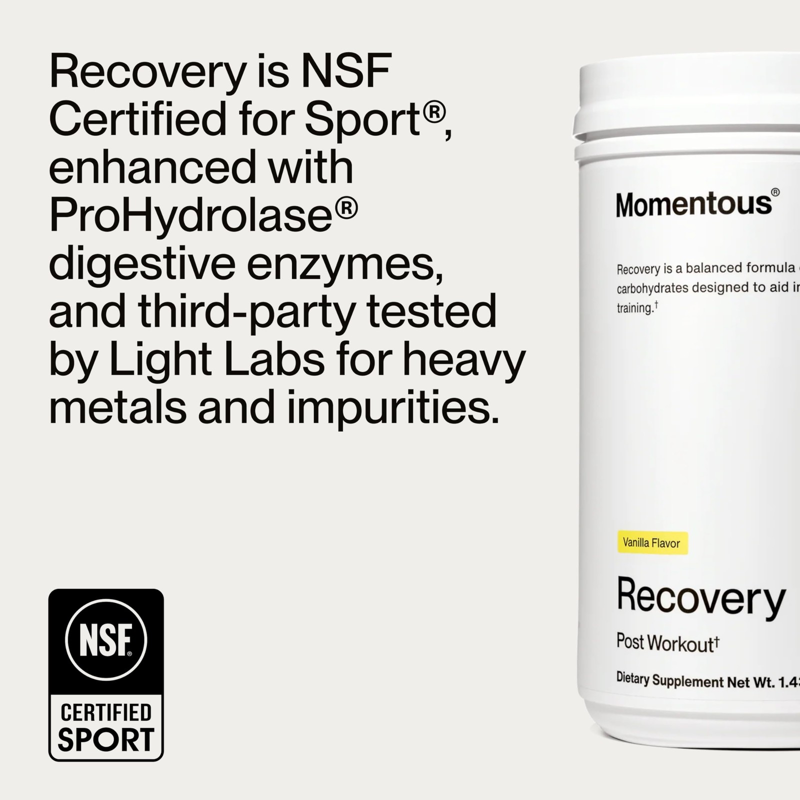 Momentous Recovery GrassFed Whey Protein Powder 20 g PostWorkout Whey Isolat…