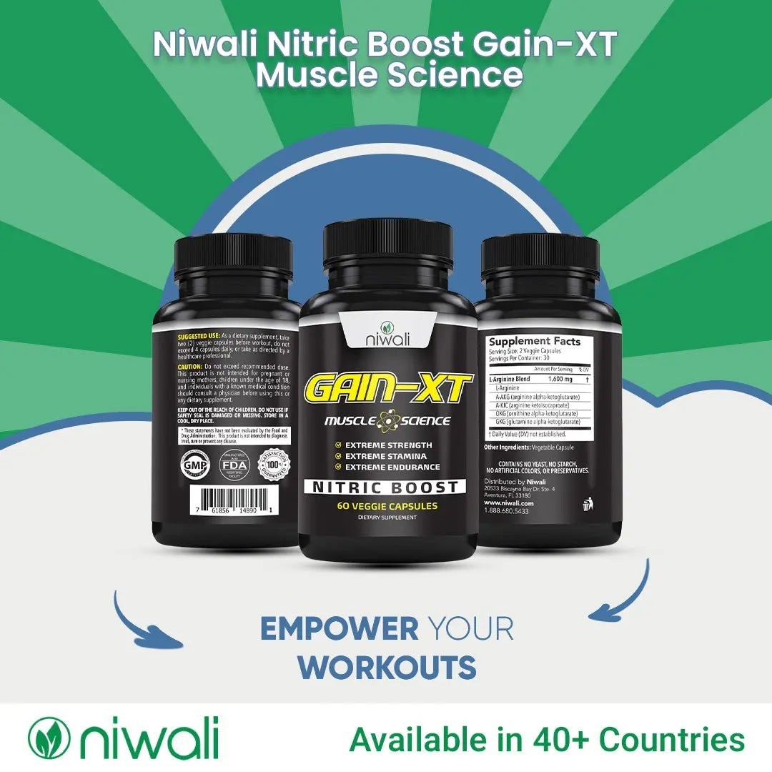 Gain XT Nitric Oxide Supplement for Muscle Growth Amino Acids Support stamina