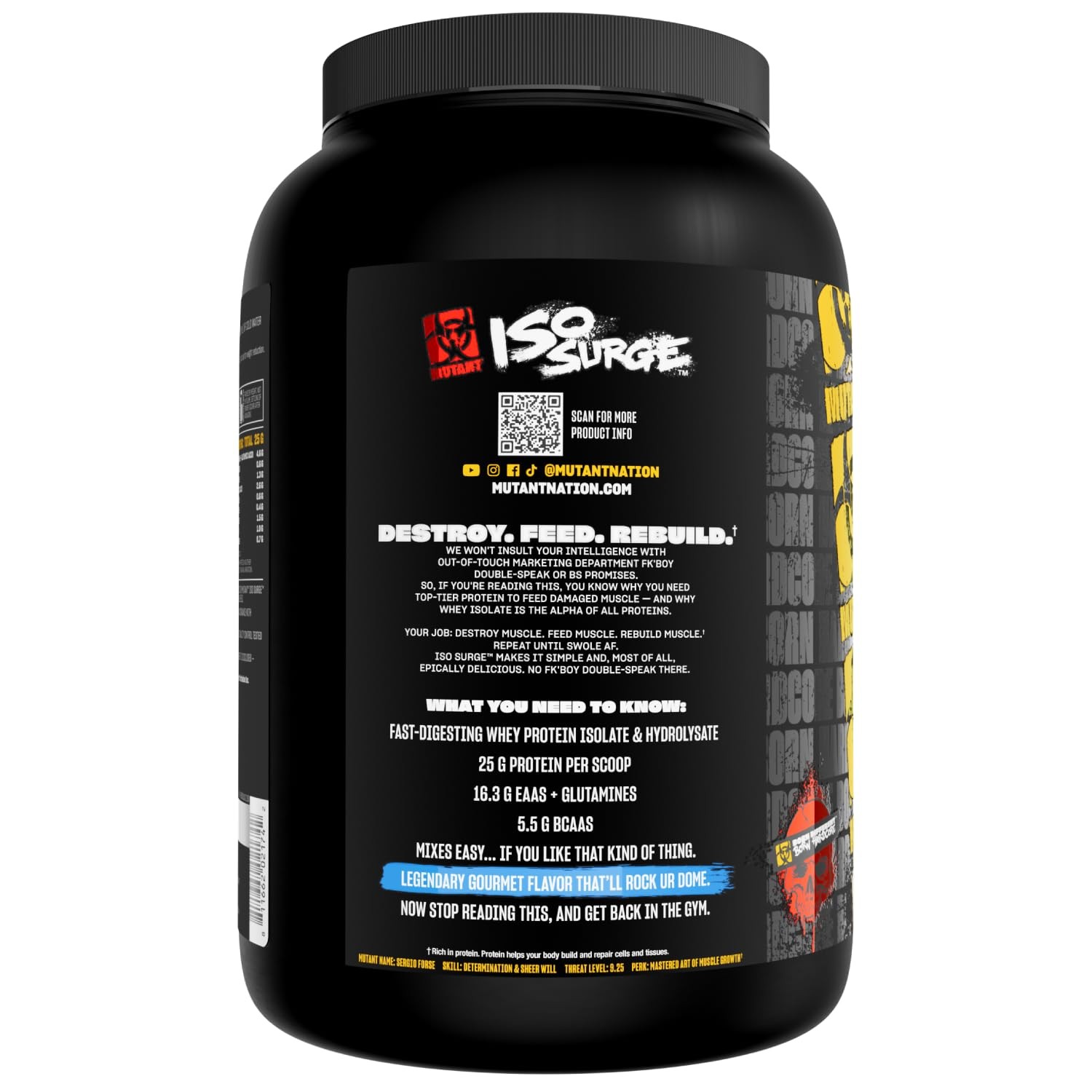 Mutant Protein Supplement Powder 25G Protein 1.6Lb Fast Absorption Gourmet Fl…