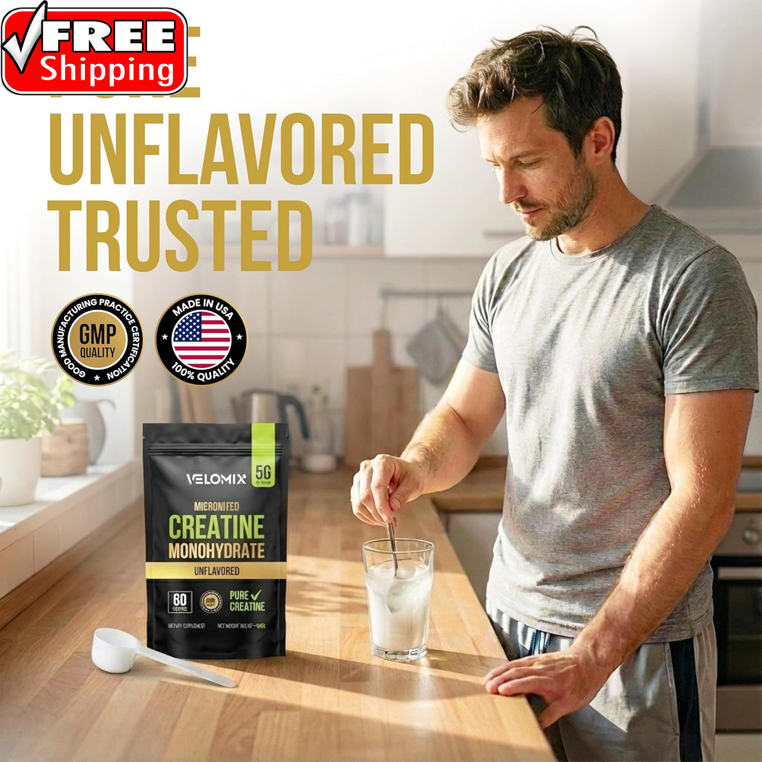 Micronized Creatine Monohydrate Powder – 100% Pure Creatine Powder Unflavored an