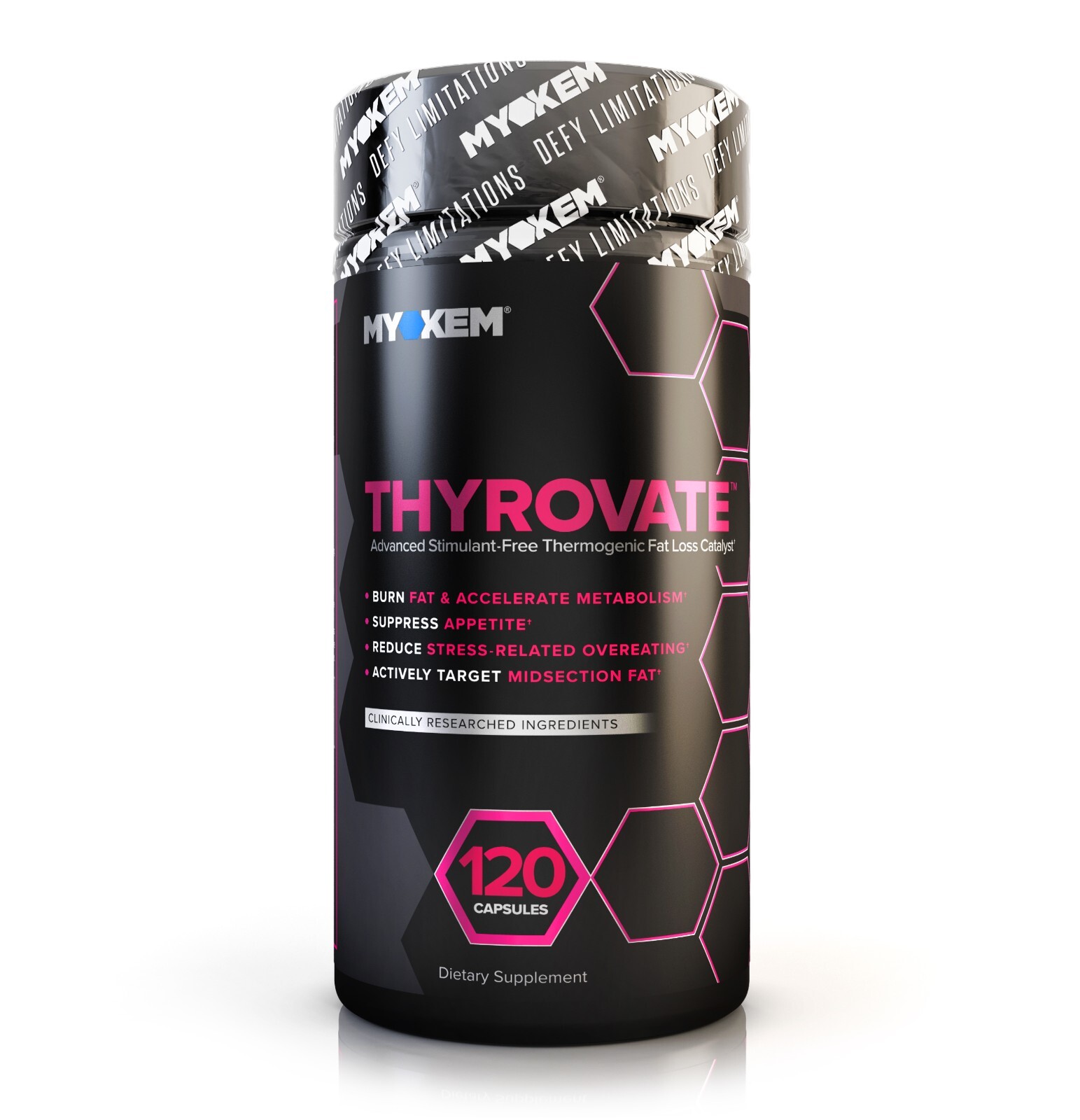 Myokem Thyrovate Thermogenic Fat Burner Targets Belly Fat (120 Capsules)