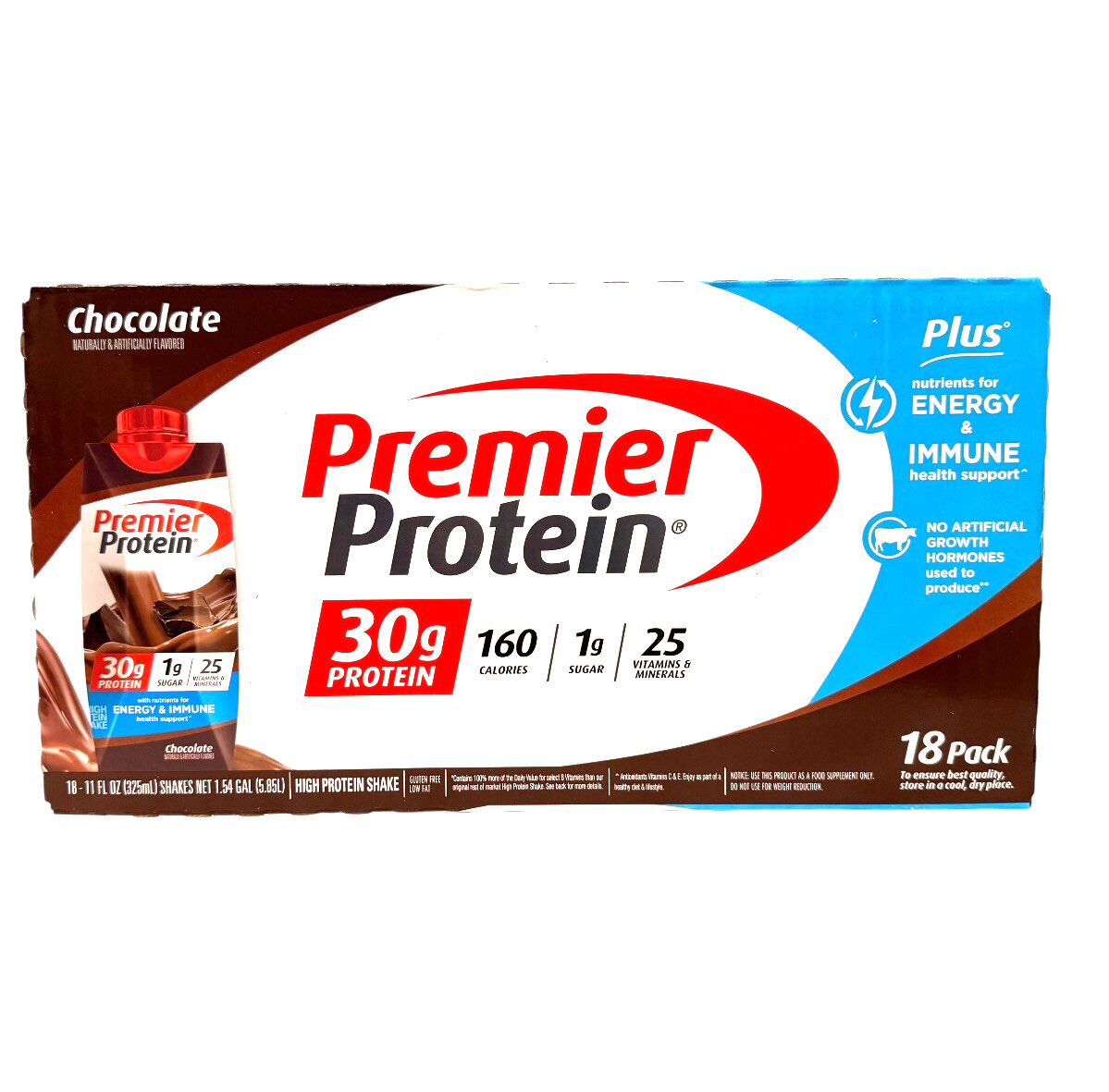Premier Protein Shake 18 PACK Chocolate 30g High Protein 11 Oz Ea Energ BB:5/26+