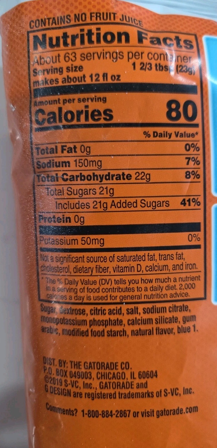 2 X Gatorade Glacier Freeze Instant Powder Drink Mix 102 oz Yields 12 Gallons