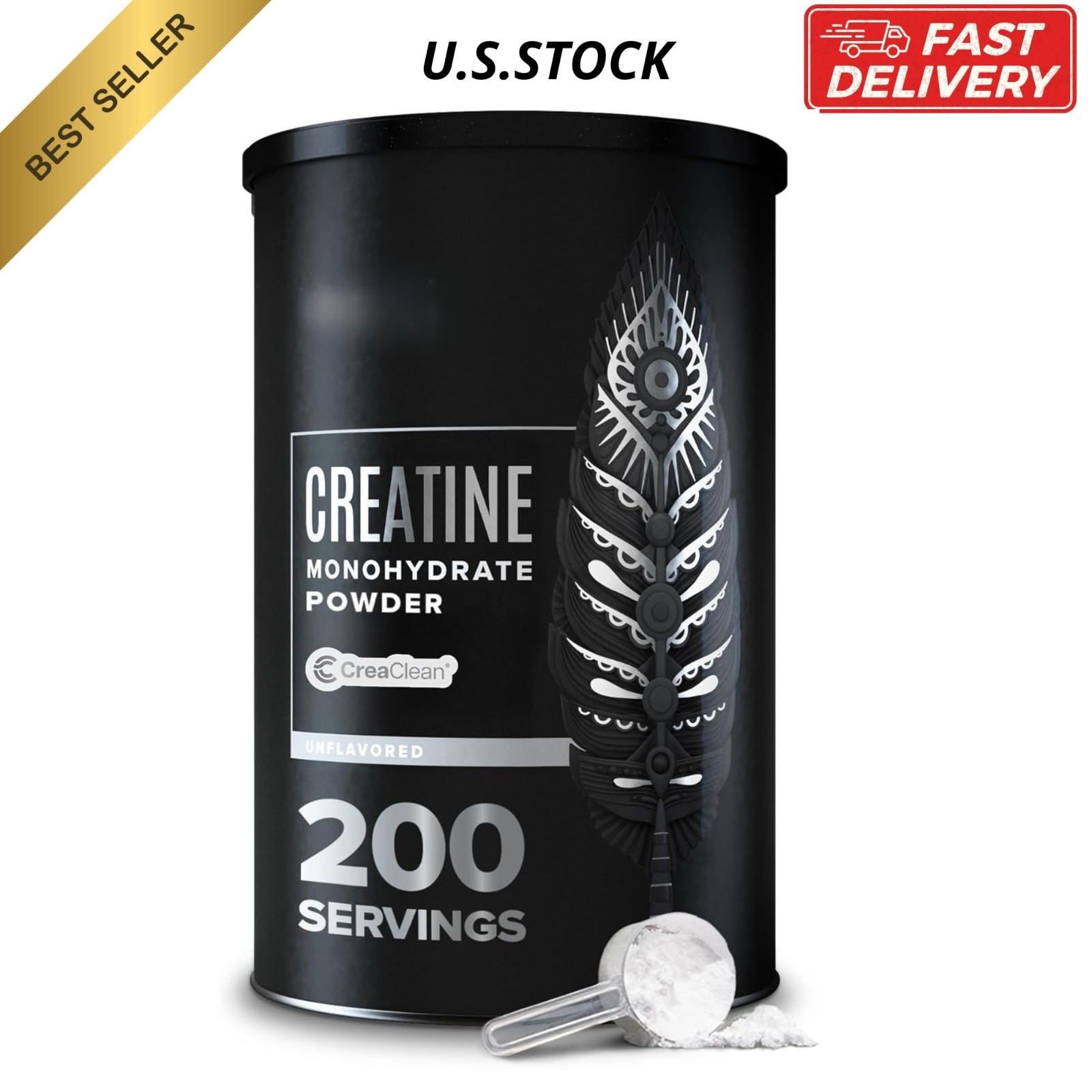 NEW Creatine Monohydrate Powder 2.2lb 200 Servings Muscle Recovery Vegan