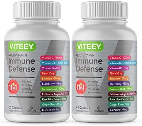 Viteey 11 in 1 Immune Support Supplement – Immune Defense | with Vitamin D3, B6,