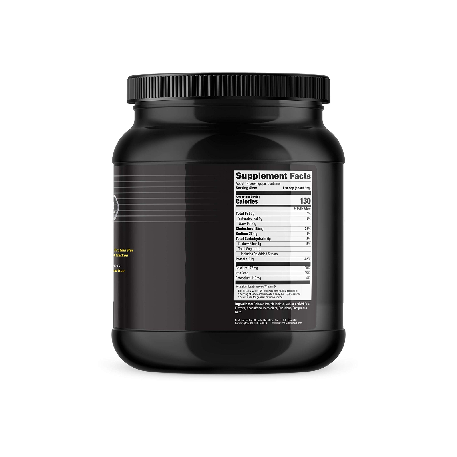 Chicken Protein Isolate with 21g Protein Per Scoop (Savory Chocolate