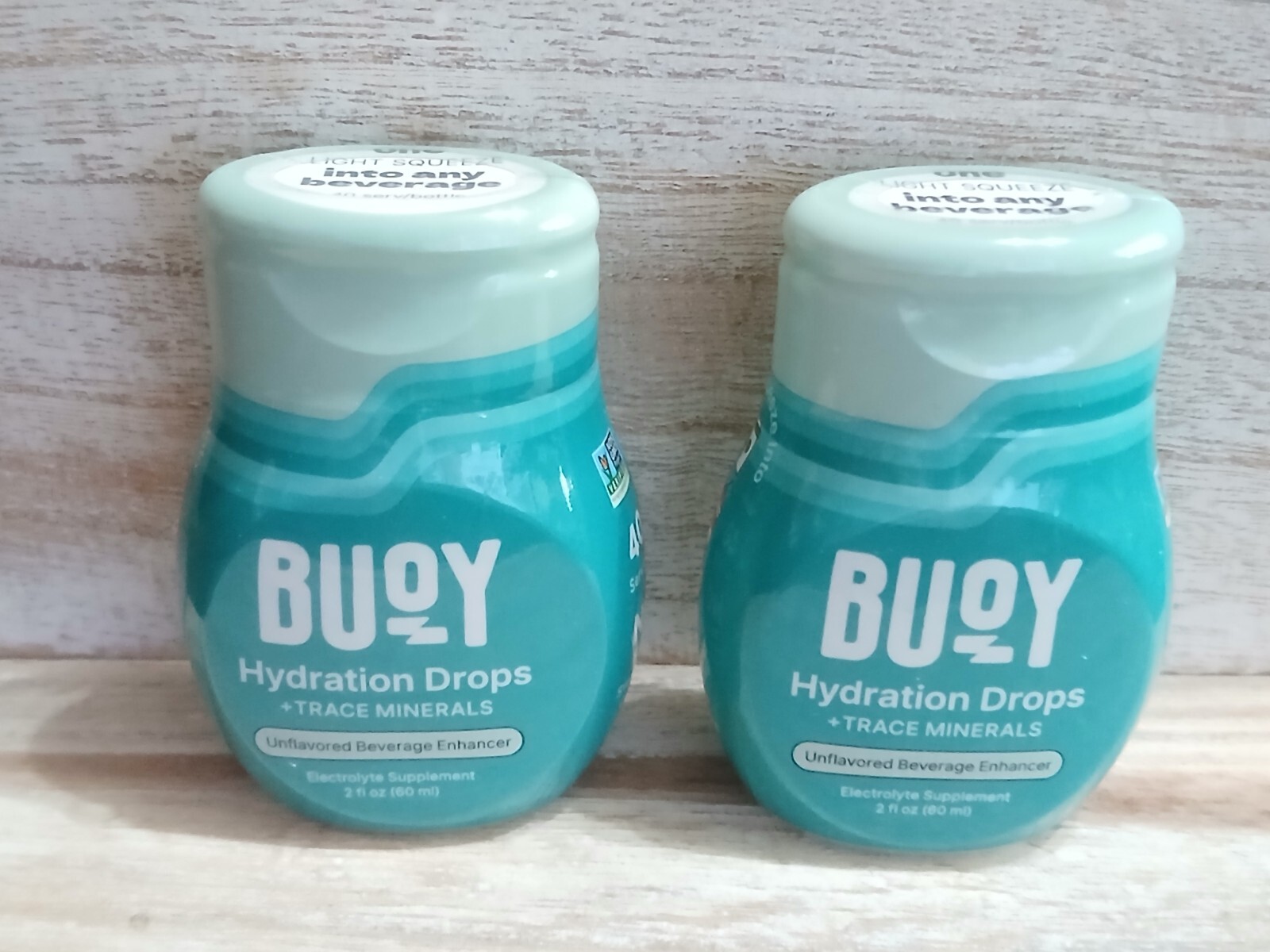 Buoy Hydration Drops + Trace Minerals, Unflavored 2 fl oz 2 pack