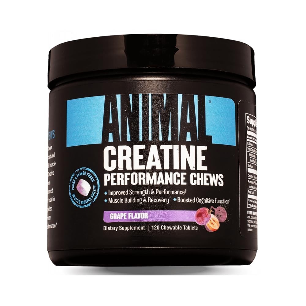 Creatine Chews 5g – Monohydrate Tablets for Strength, Power & Recovery – 120 Cou
