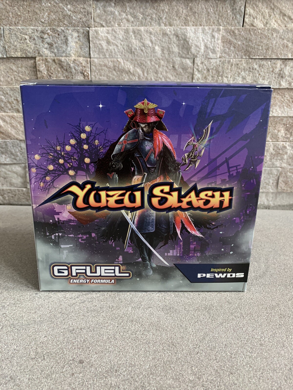 GFUEL collectors box “Yuzu Slash” Pewdiepie G Fuel BOX ONLY + Sticker Pewds