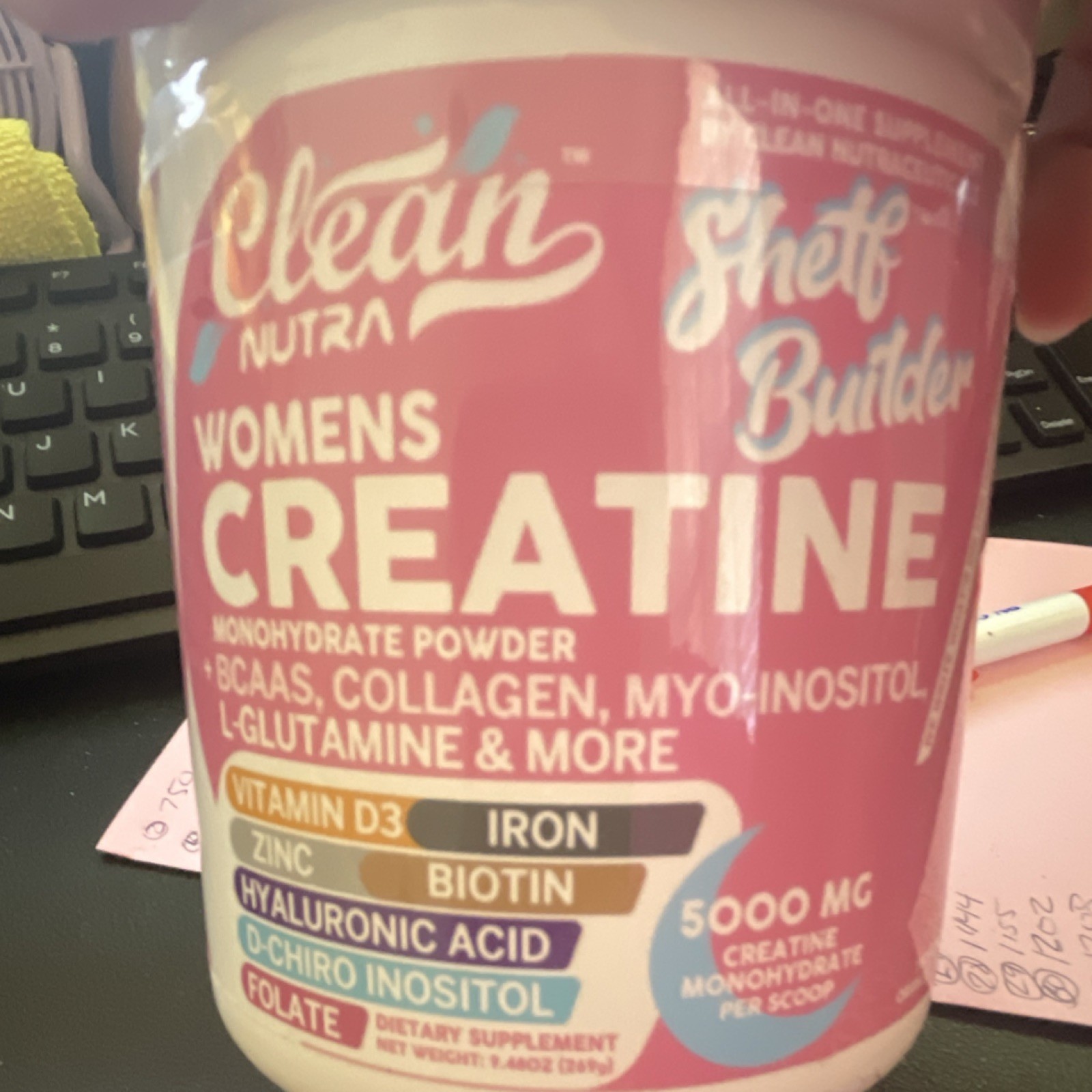 Clean Nutra Womens Creatine Monohydrate BCAA 5000mg Tropical Orange
