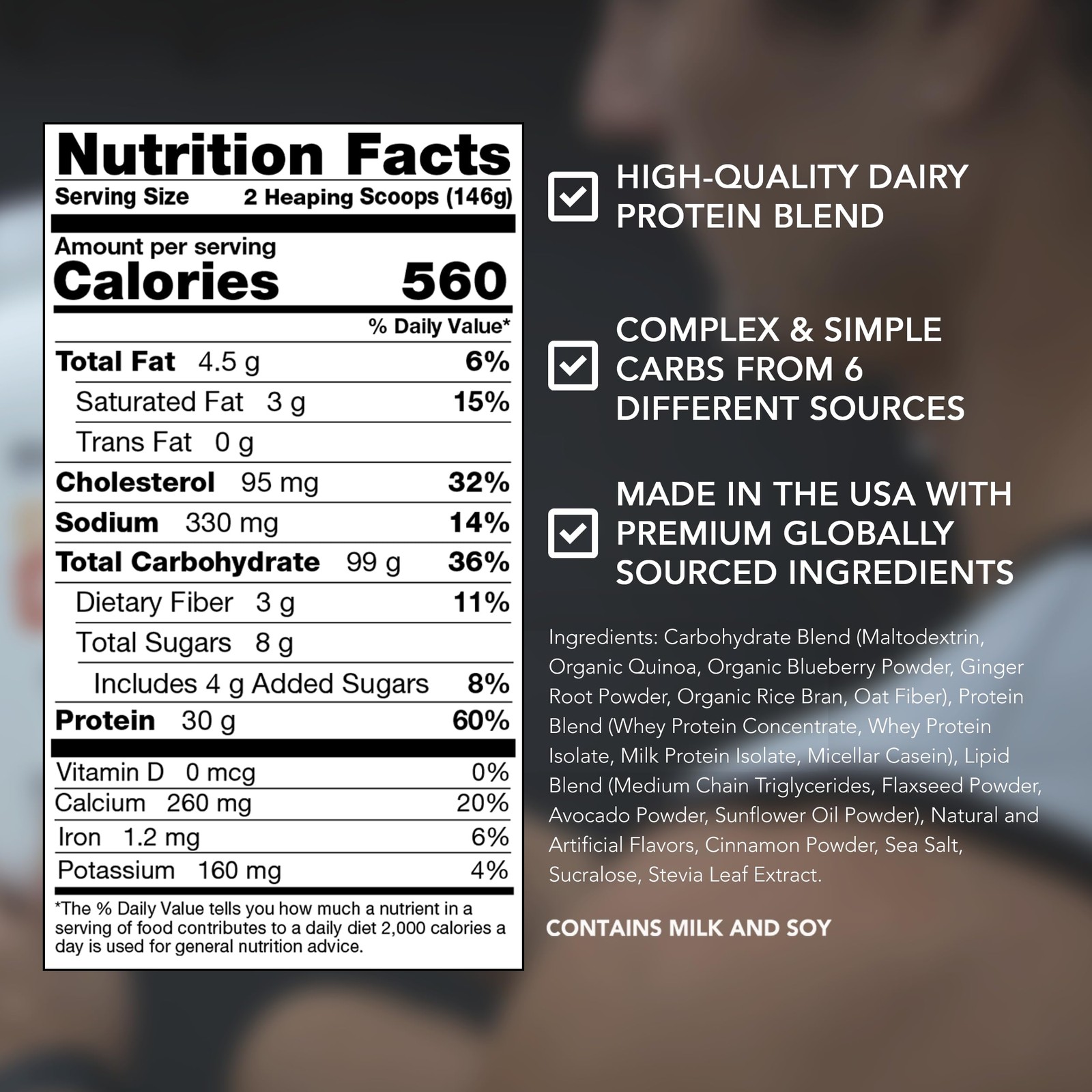 Rival Nutrition Clean Gainer I High Protein Lean Gainer Powdered Drink Mix I