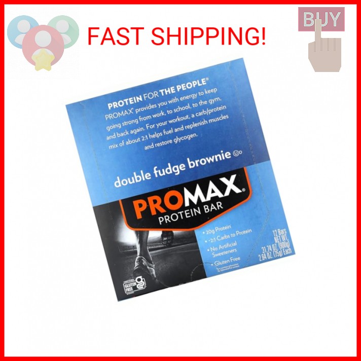 Promax Energy Bar Double Fudge Brownie – 12 Bars