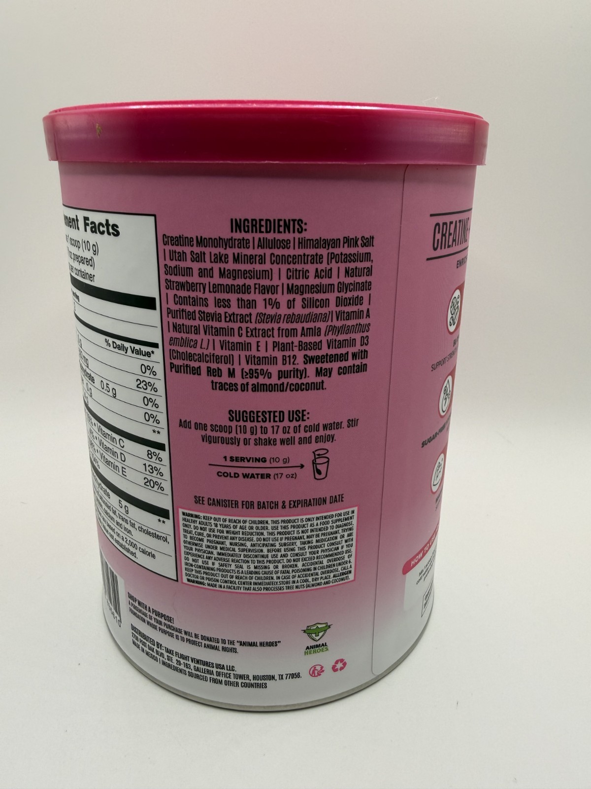 Birdman Creatine + Electrolyte Powder Strawberry Lemonade Creatine – Brand New