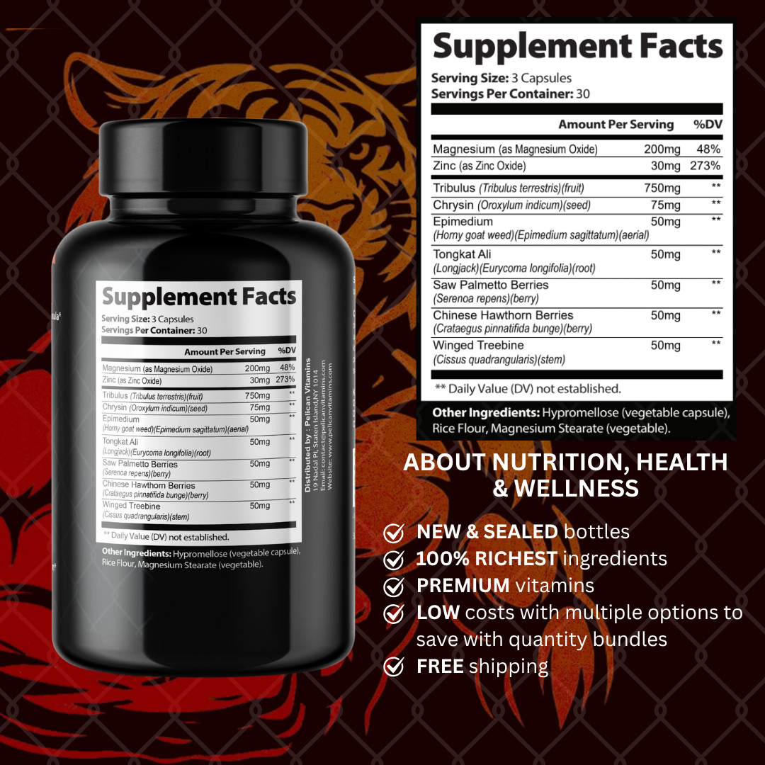 Prime T- Bodybuilding & Men’s Health Support- 12 Bottles- 1080 Capsules