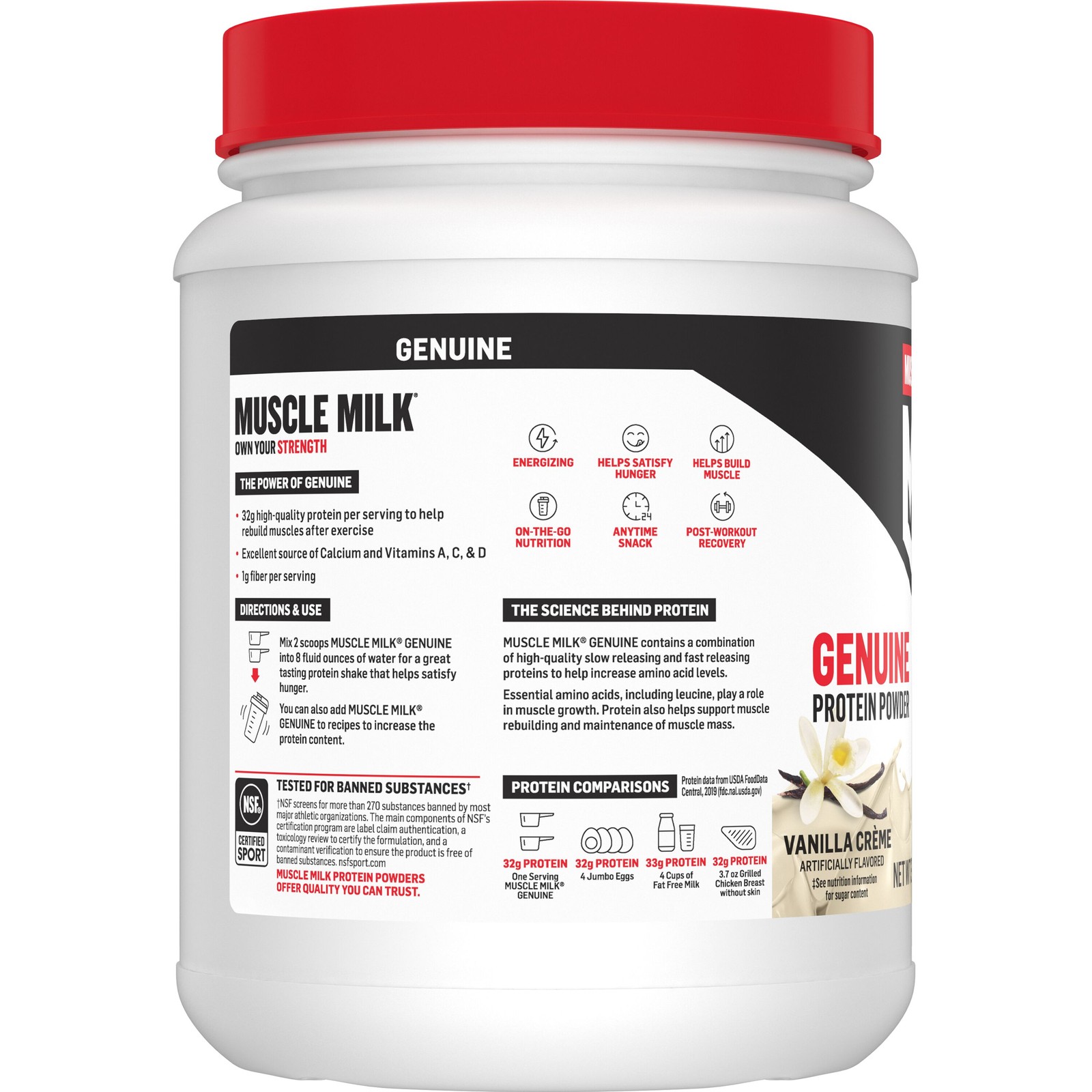 Vanilla Protein Powder 32g 1.9lb 30.9oz Genuine