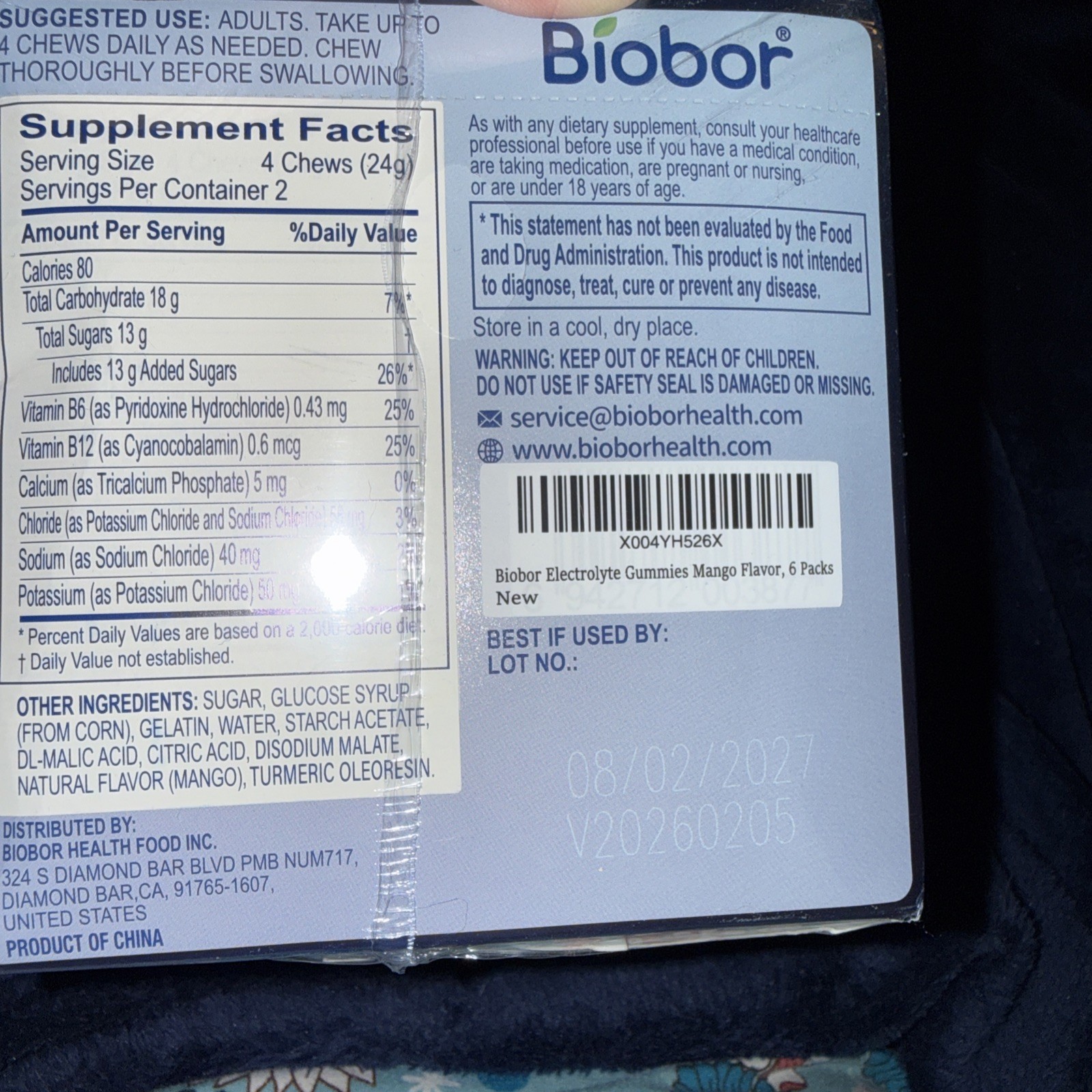 Biobor Electrolyte Gummies, Hydration & Energy Support