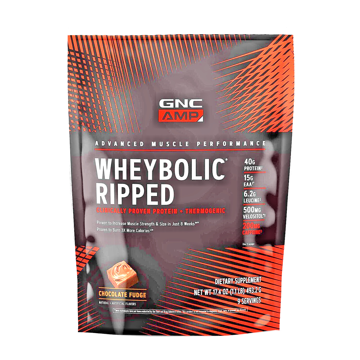 GNC AMP Wheybolic™ Ripped Protein Powder Chocolate Fudge 1.1 LB