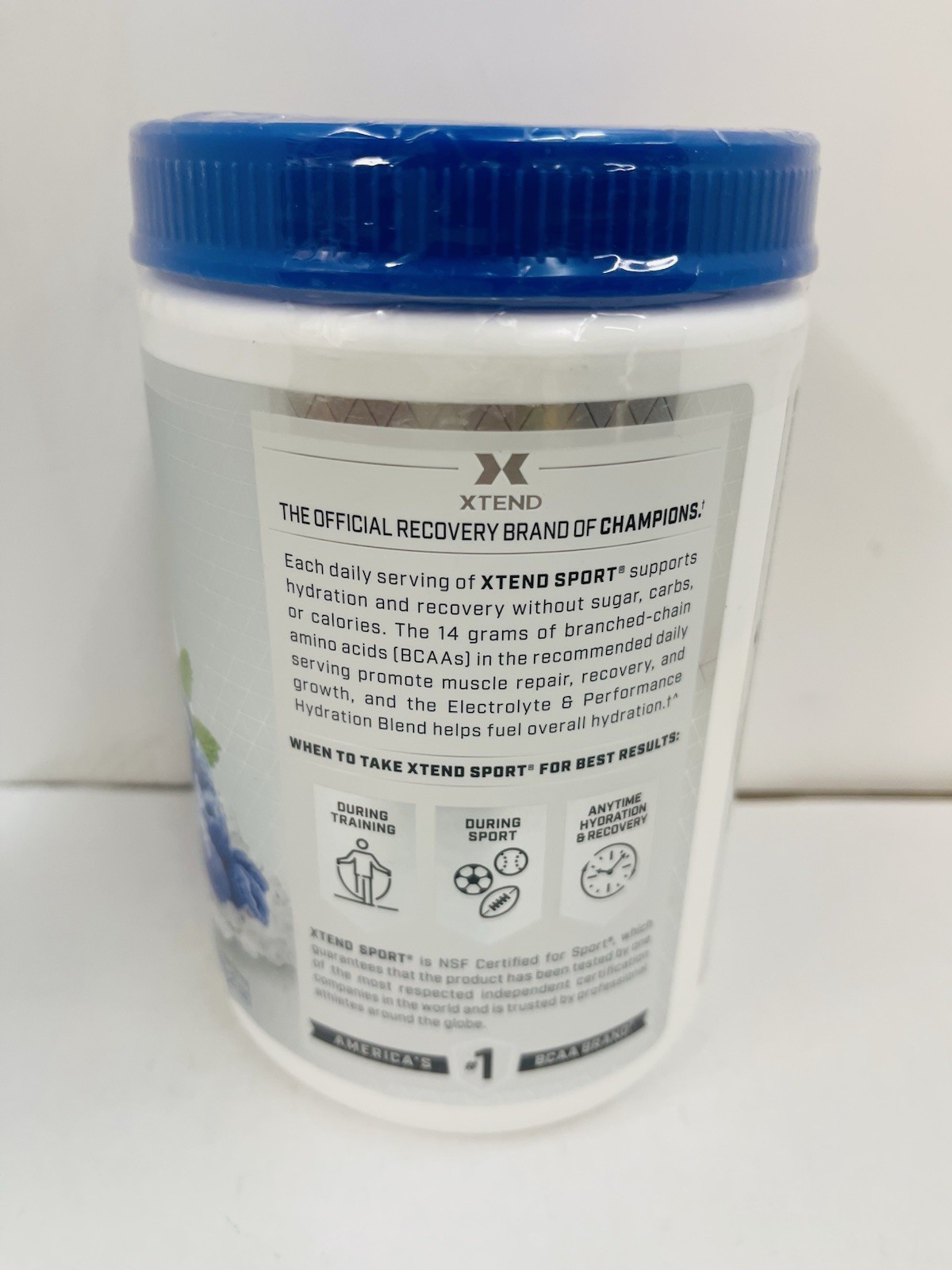 Xtend BCAA Powder Blue Raspberry Ice 30 Serving Sugar Free 12.2oz EXP 5/27